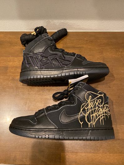 Faust × Nike SB Dunk High "Black and Metallic Gold"