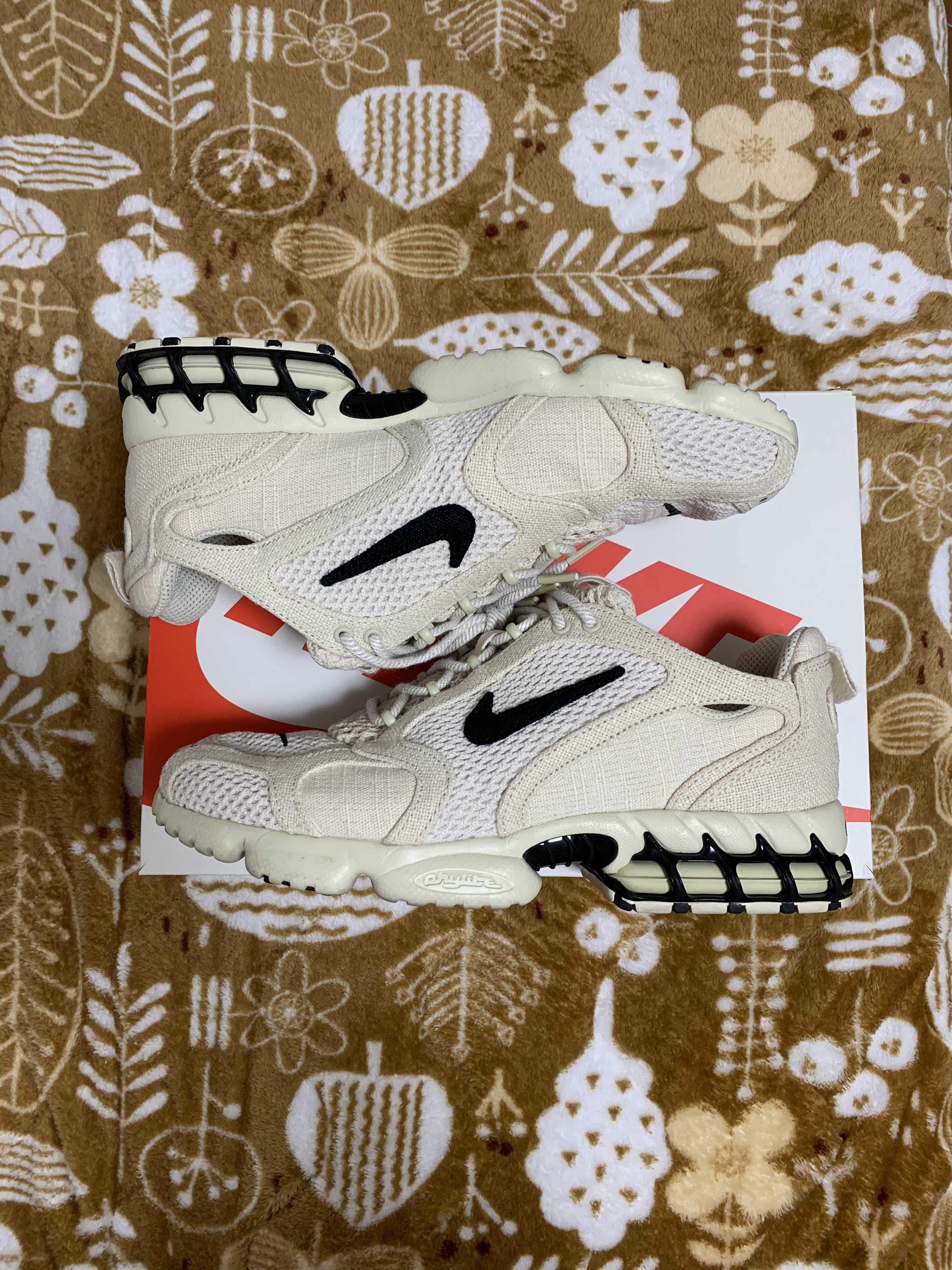 Stussy × Nike Air Zoom Spiridon CG 2 "Fossil/Black"