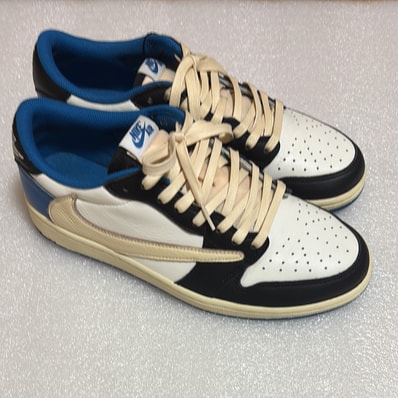 Travis Scott × fragment design × Nike Air Jordan 1 Low OG SP "Military Blue"