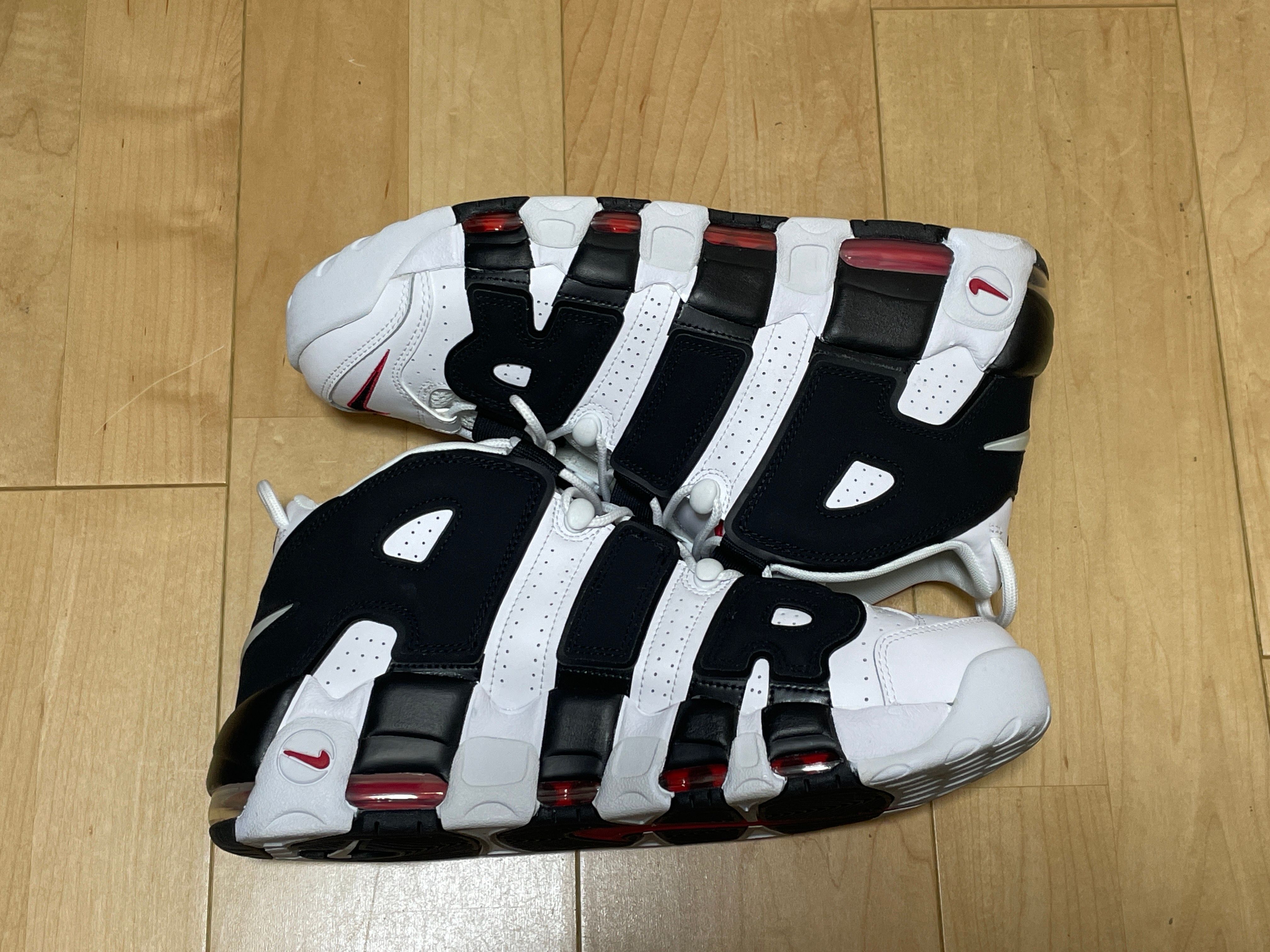NIKE AIR MORE UPTEMPO "WHITE/BLACK/UNIVERSITY RED"(2020)