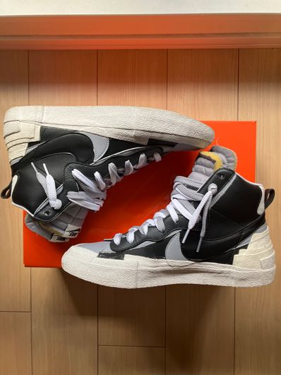 sacai × NIKE BLAZER MID "BLACK/WOLF GREY/WHITE"