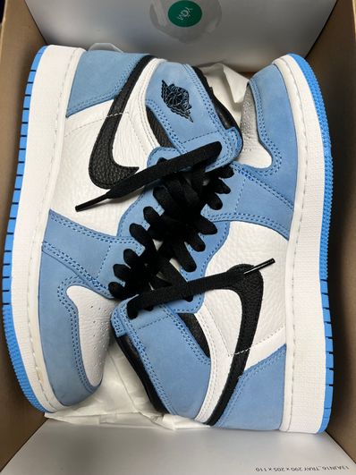 Nike GS Air Jordan 1 High "White/University Blue/Black"