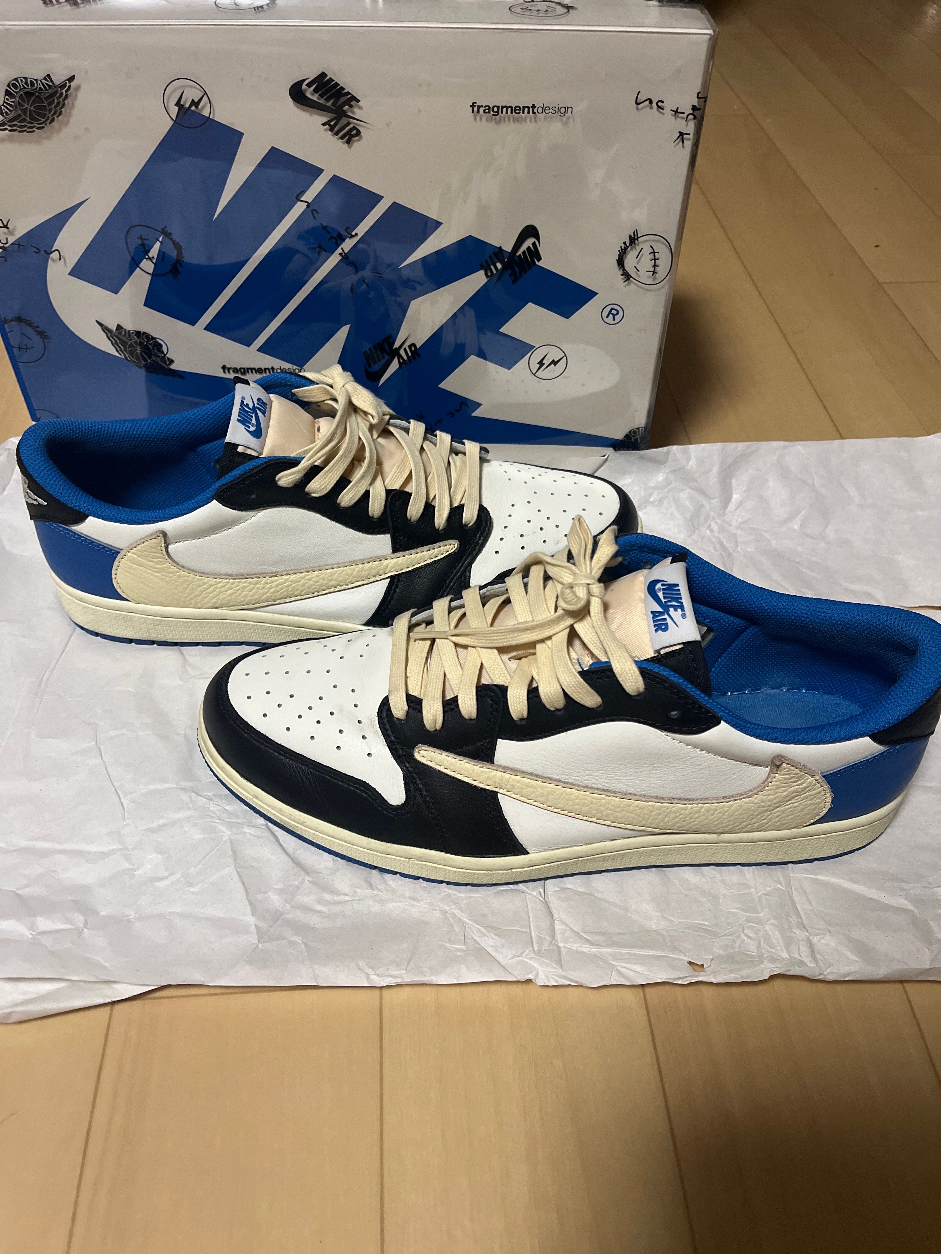 Travis Scott × fragment design × Nike Air Jordan 1 Low OG SP "Military Blue"