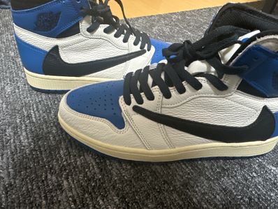 Travis Scott × fragment design × Nike Air Jordan 1 Retro High OG SP "Military Blue"