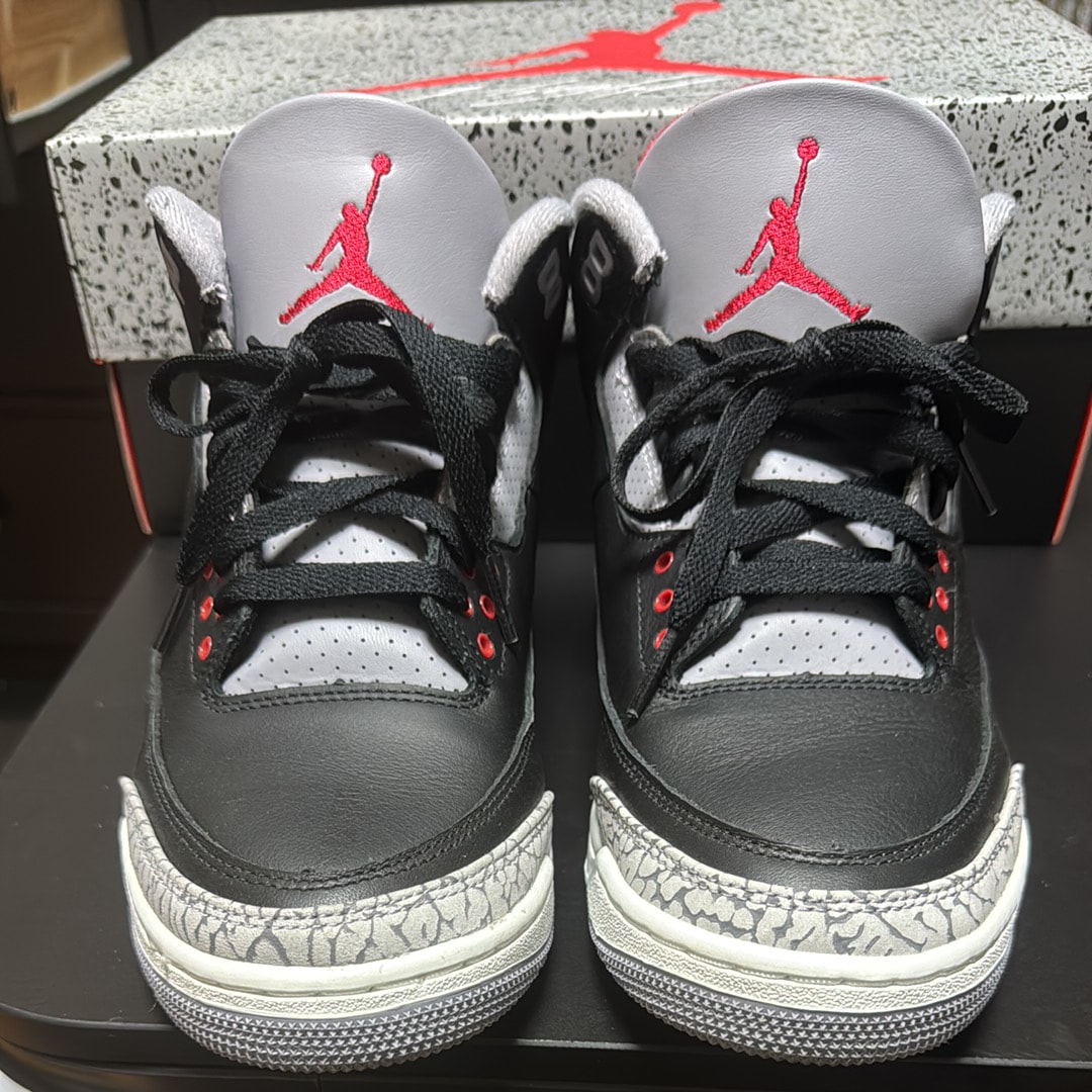 未使用 NIKE ナイキ エアジョーダン 3 レトロ ブラックセメント 27.5 NIKE (ナイキ) AIR JORDAN 3 RETRO OG BLACK CEMENT 854262-001