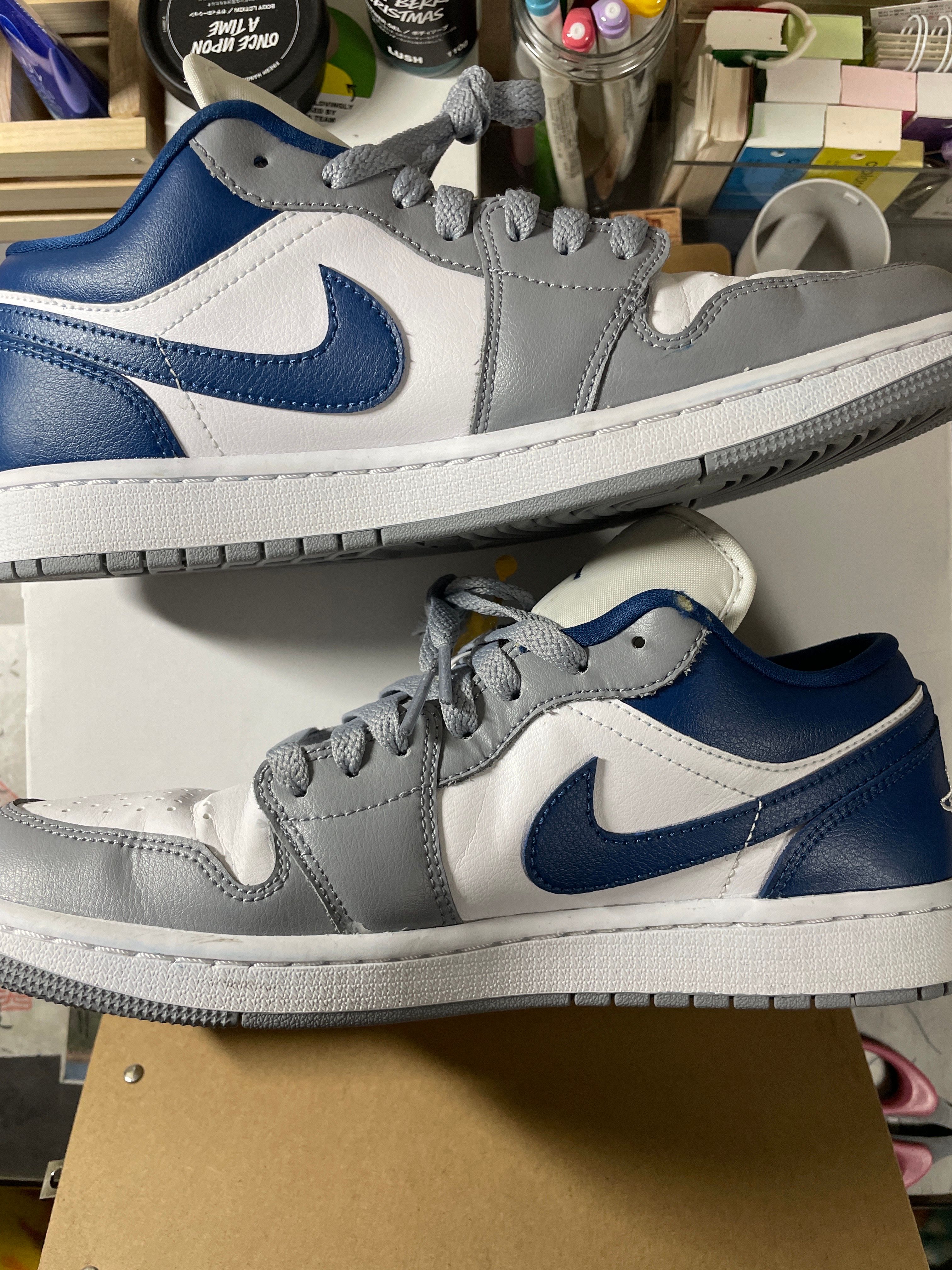 Nike Women's Air Jordan 1 Low "Grey and Blue"