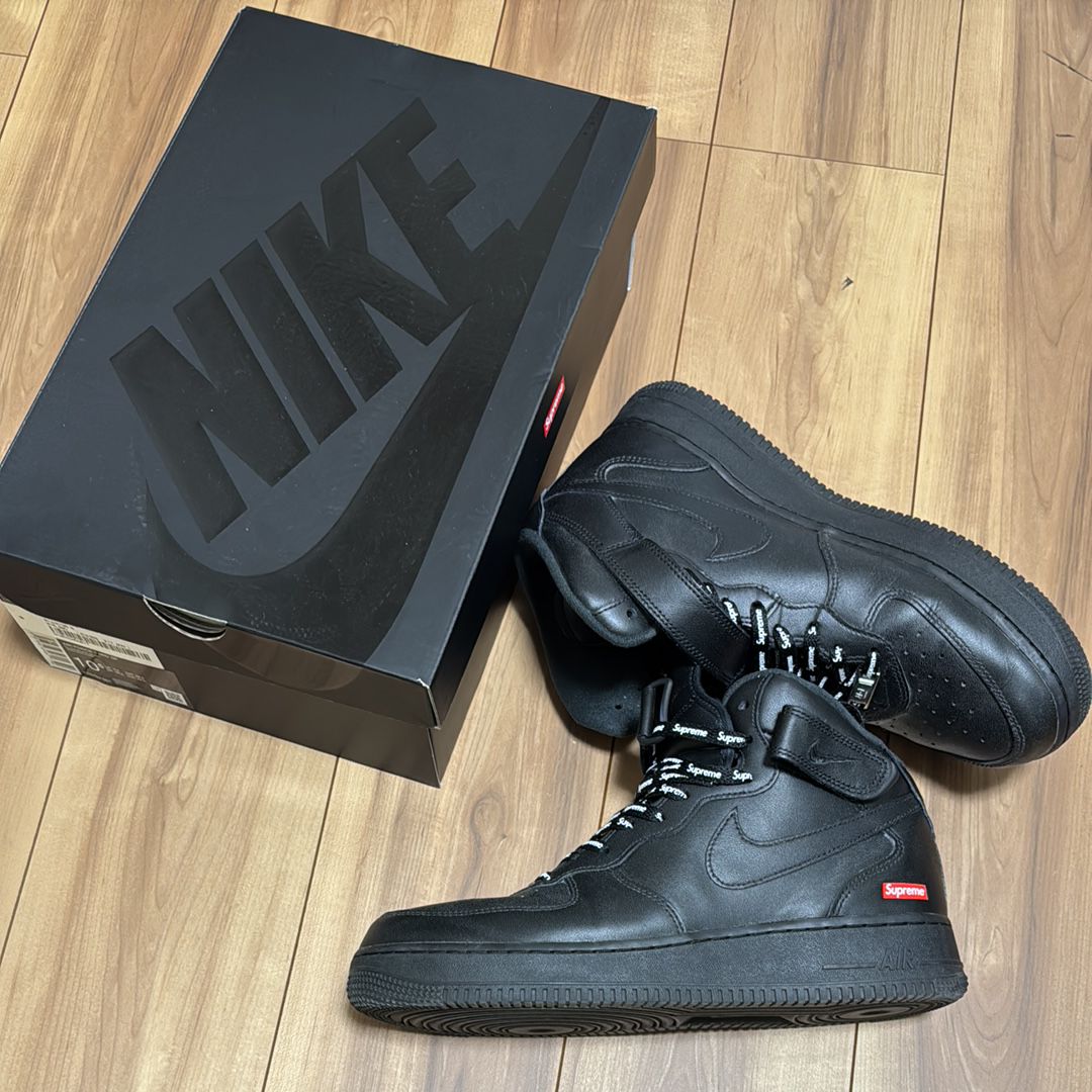 Supreme × Nike Air Force 1 Mid "Black" FW24