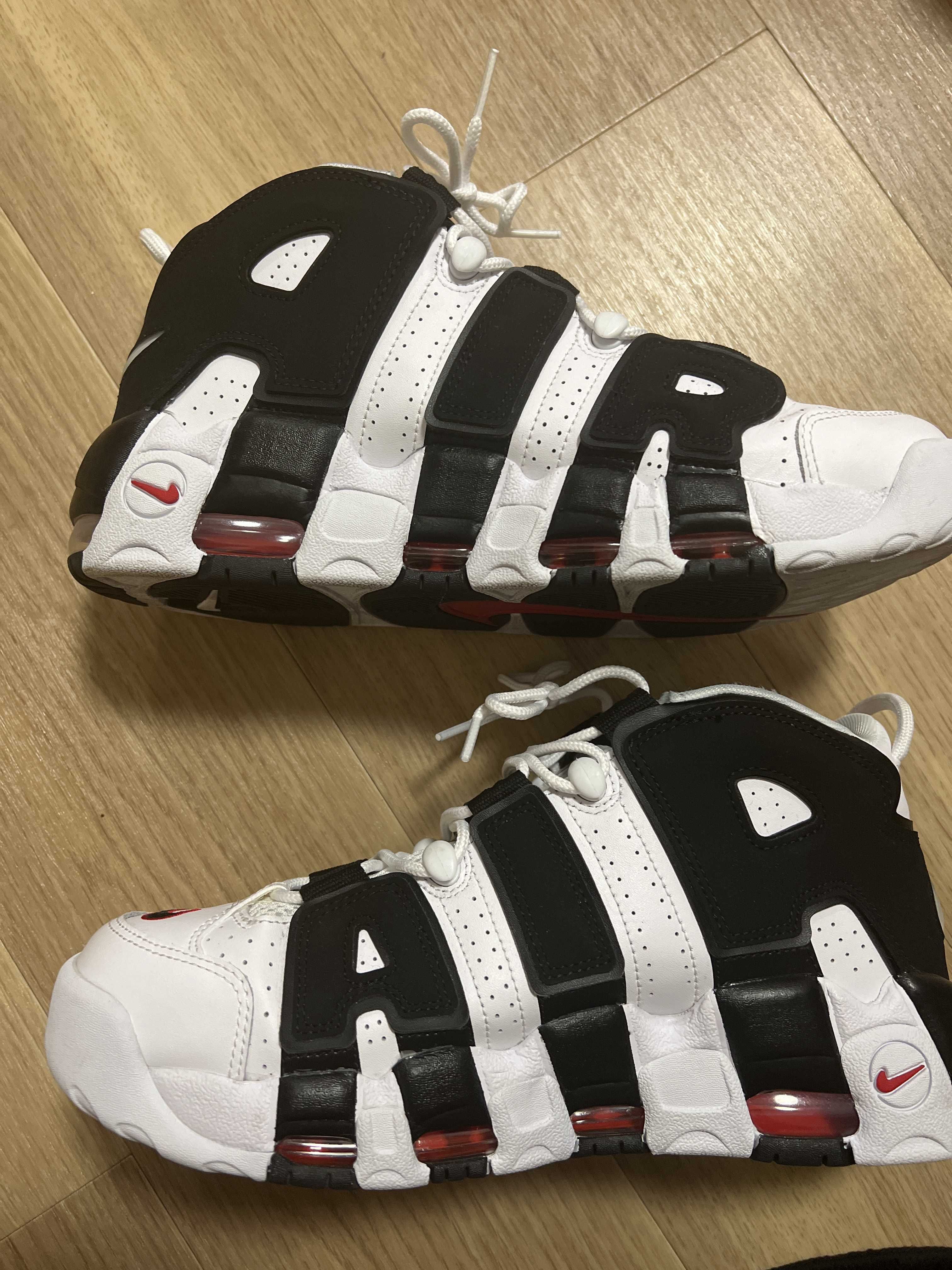 NIKE AIR MORE UPTEMPO "WHITE/BLACK/UNIVERSITY RED"(2020)