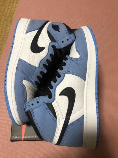 Nike GS Air Jordan 1 High "White/University Blue/Black"
