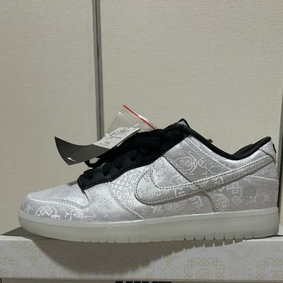 CLOT × Fragment × Nike Dunk Low "Black and White"