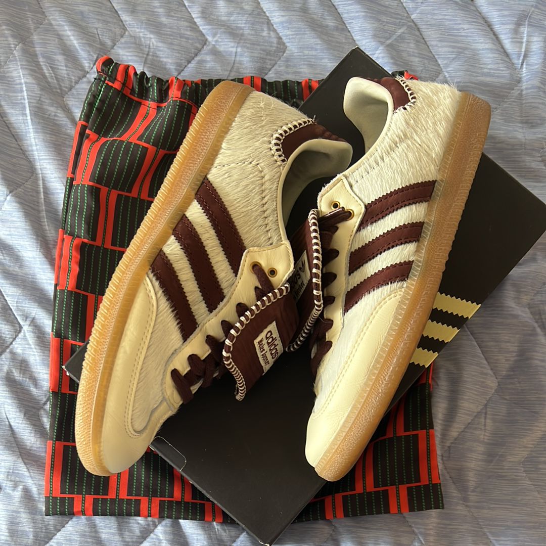 Wales Bonner × adidas Samba Pony Tonal Low "Cream White/Mystery Brown"
