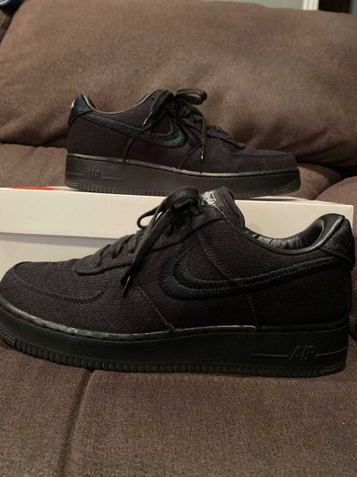Stussy × Nike Air Force 1 Low "Triple Black"