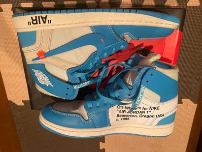 Off-White × Nike Air Jordan 1 High UNC "White/Dark Powder Blue"