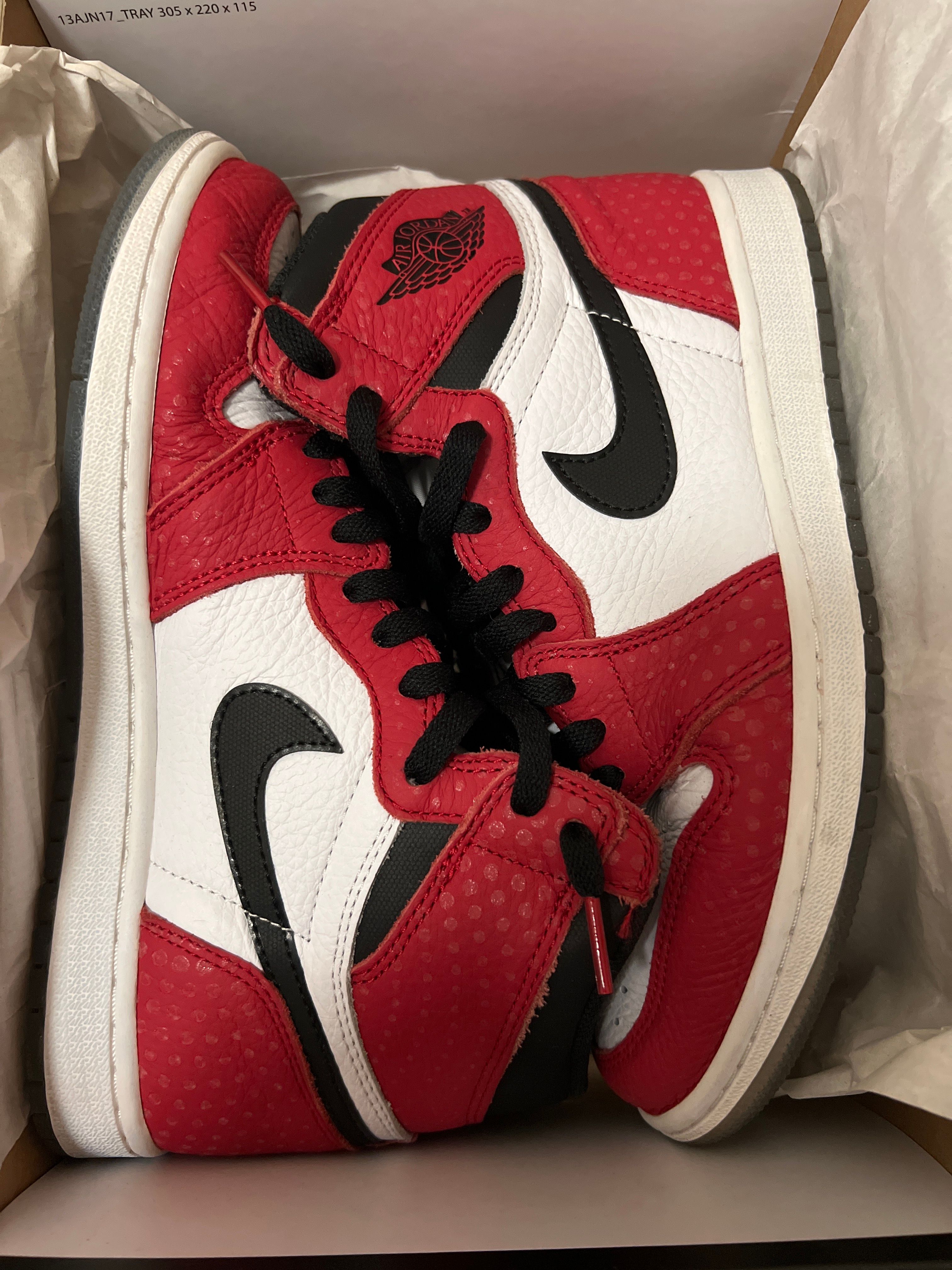 Spiderman × Nike Air Jordan 1 Origin Story "Gym Red/White/Photo Blue/Black"