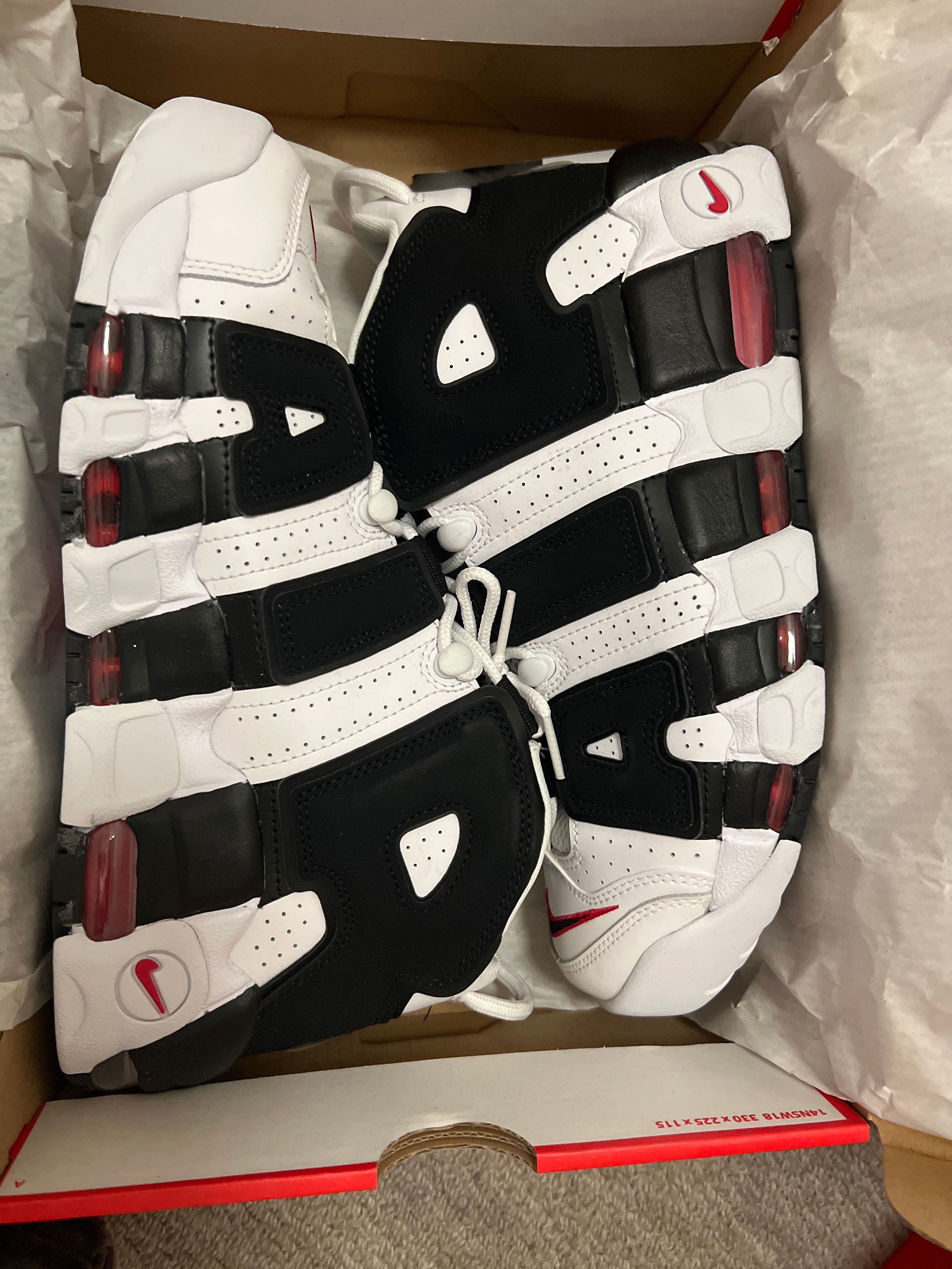 Nike Air More up Tempo "White/Black/University Red"(~2018)