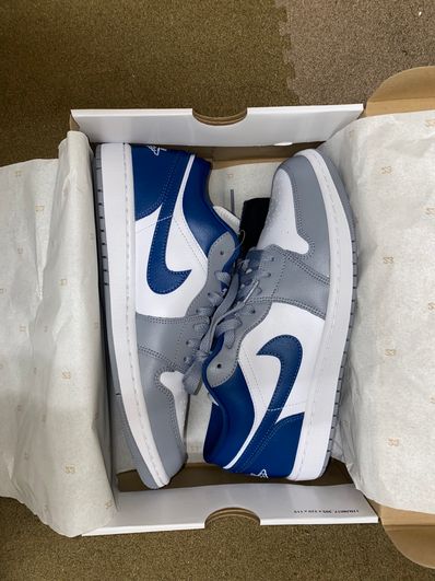 Nike Women's Air Jordan 1 Low "Grey and Blue"