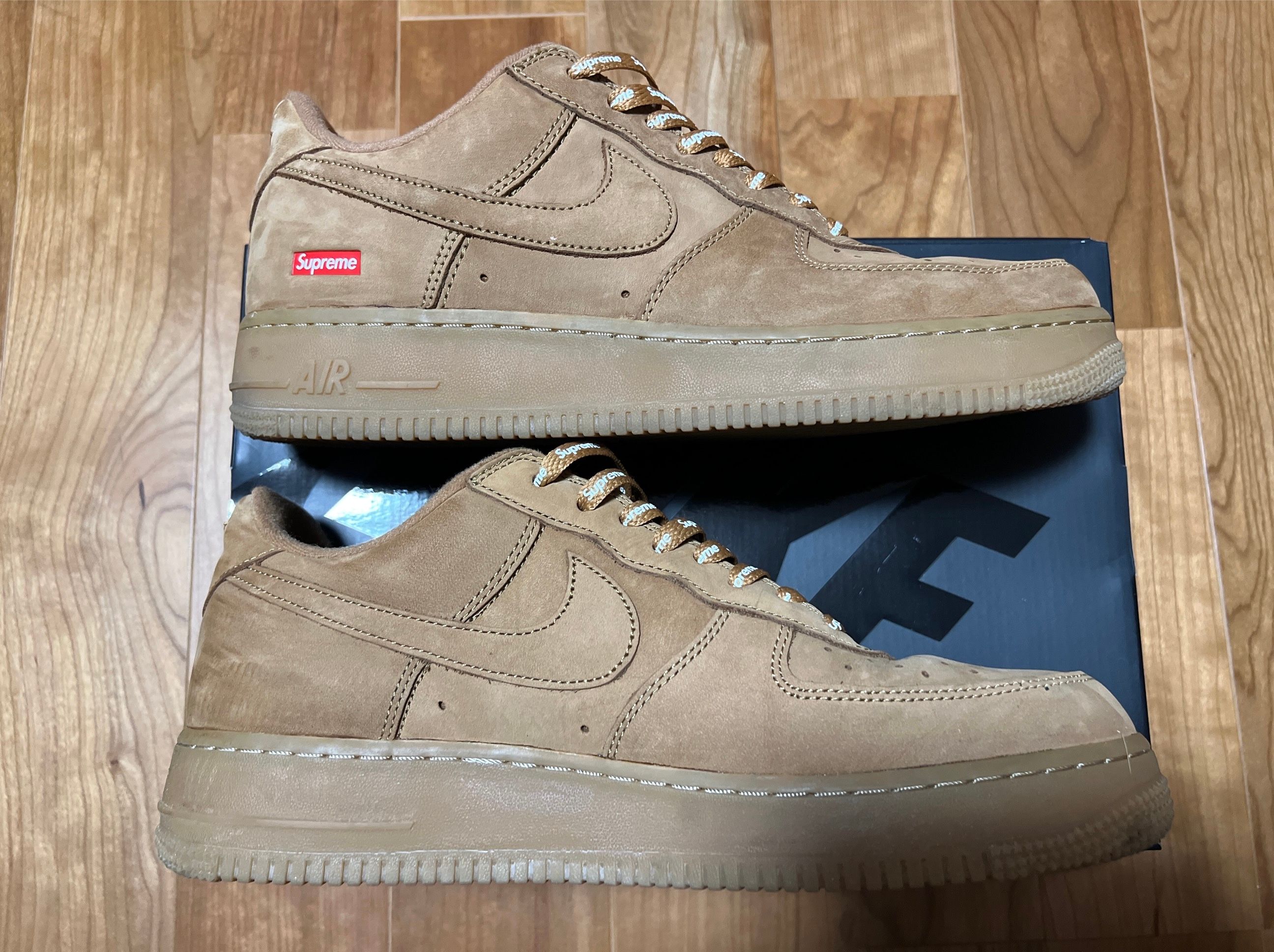 Supreme × Nike Air Force 1 Low "Flax/Wheat"