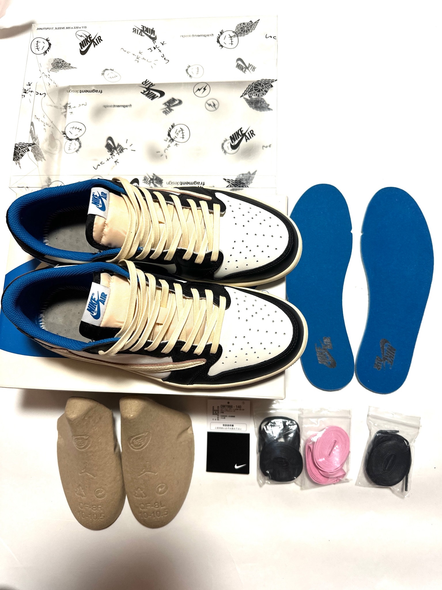 Travis Scott × fragment design × Nike Air Jordan 1 Low OG SP "Military Blue"