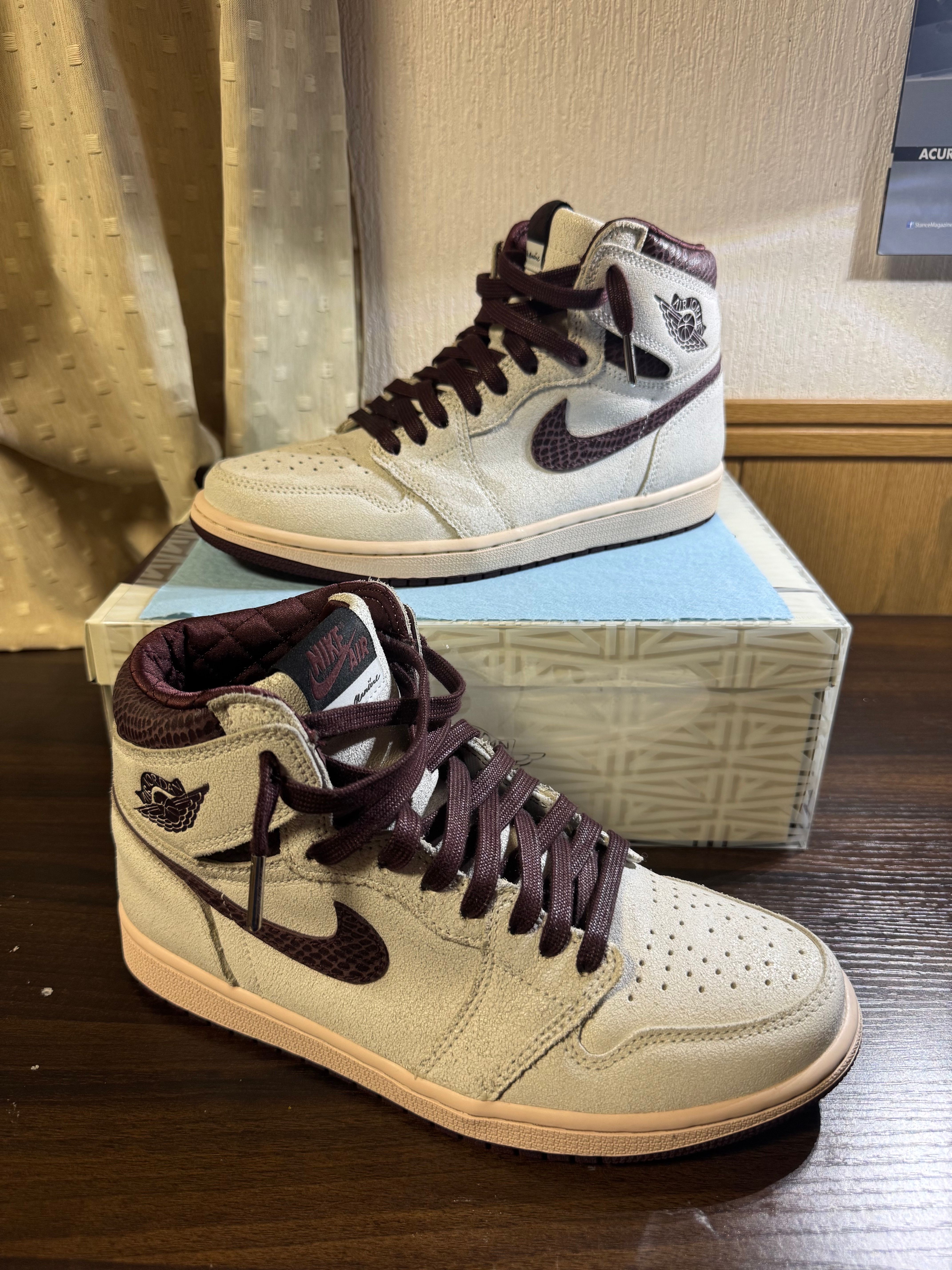 A Ma Maniere × Nike Air Jordan 1 Retro High OG "Sail and Burgundy"