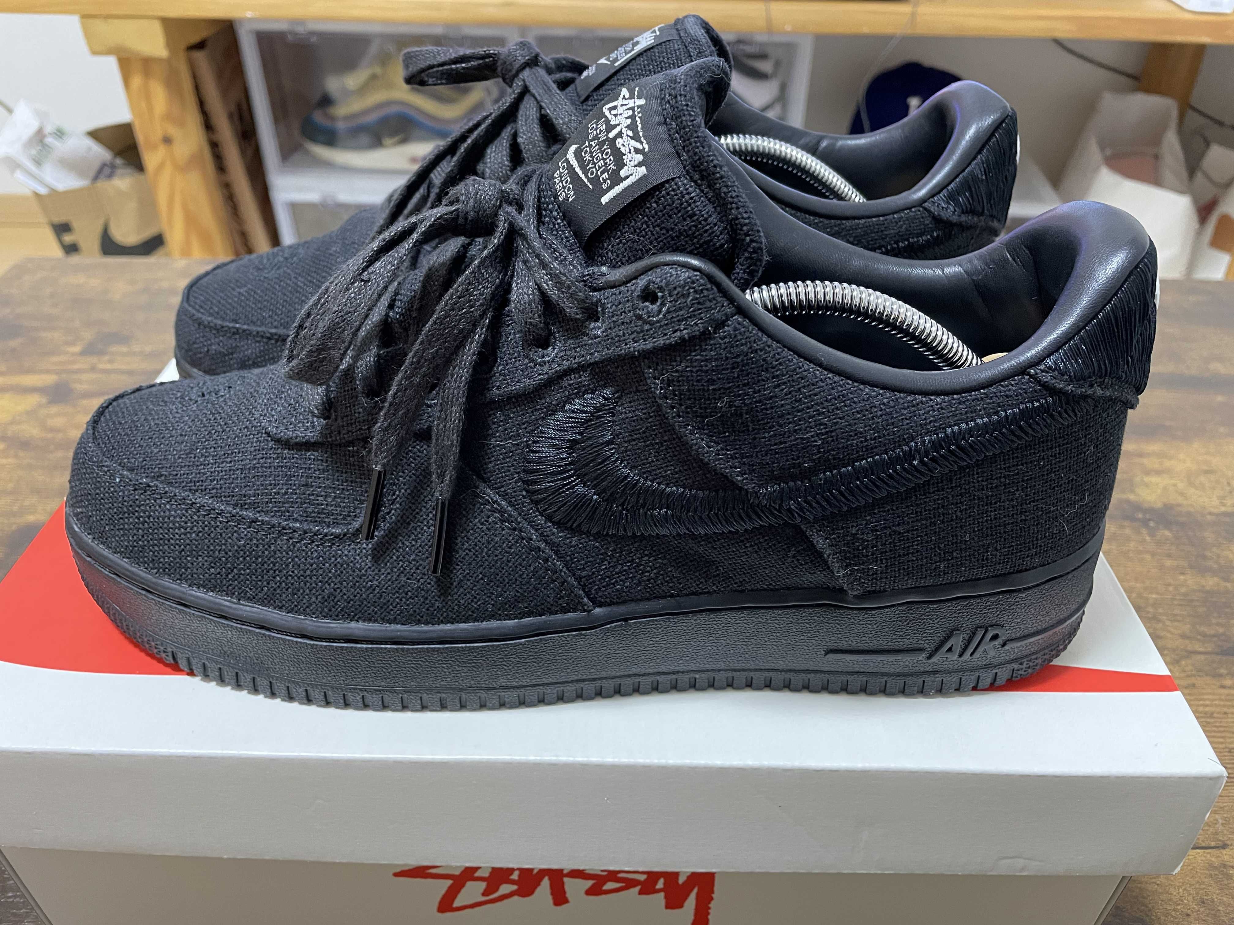 Stussy × Nike Air Force 1 Low "Triple Black"