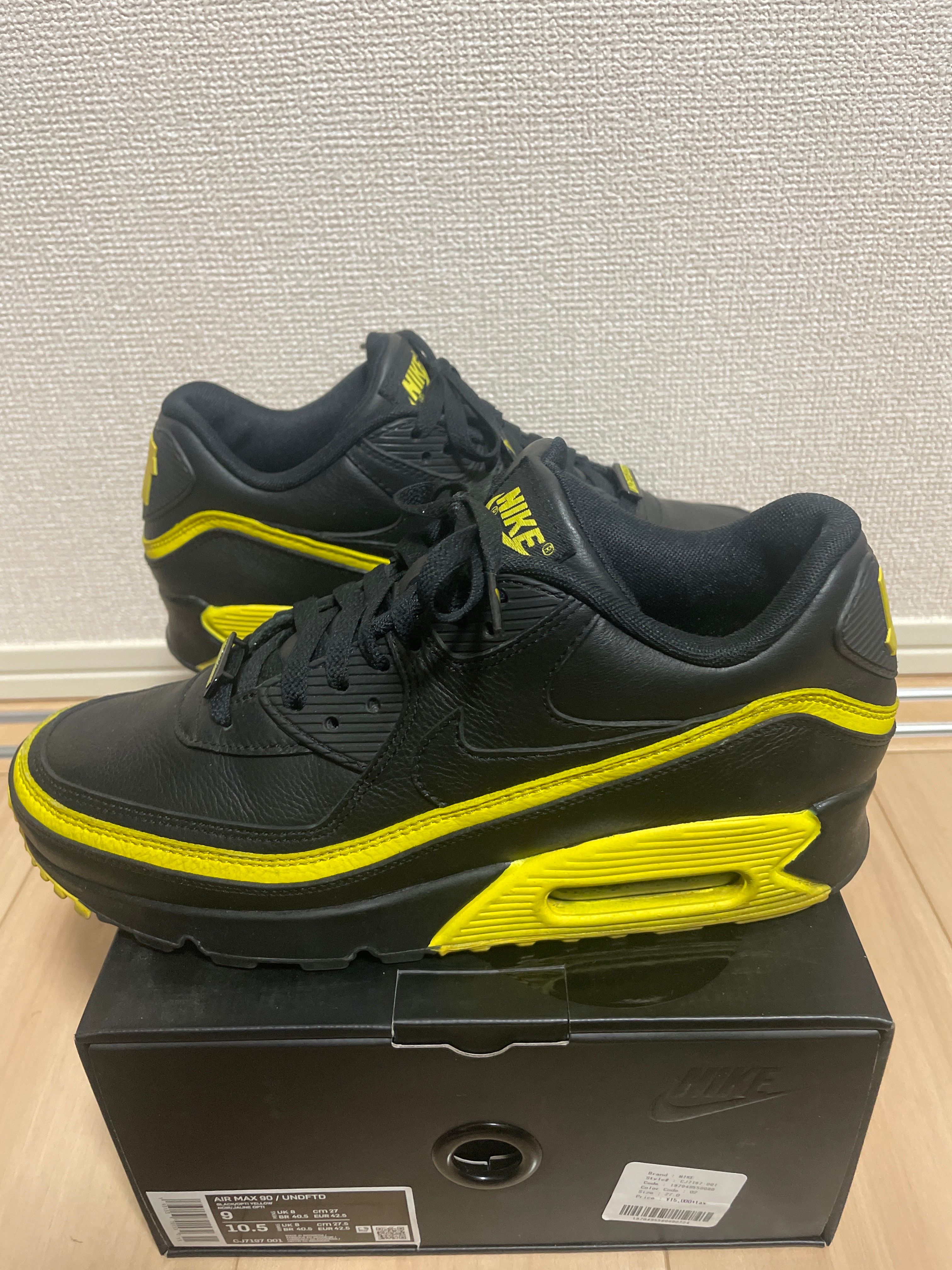 UNDEFEATED × Nike Air Max 90 "Black/Yellow"