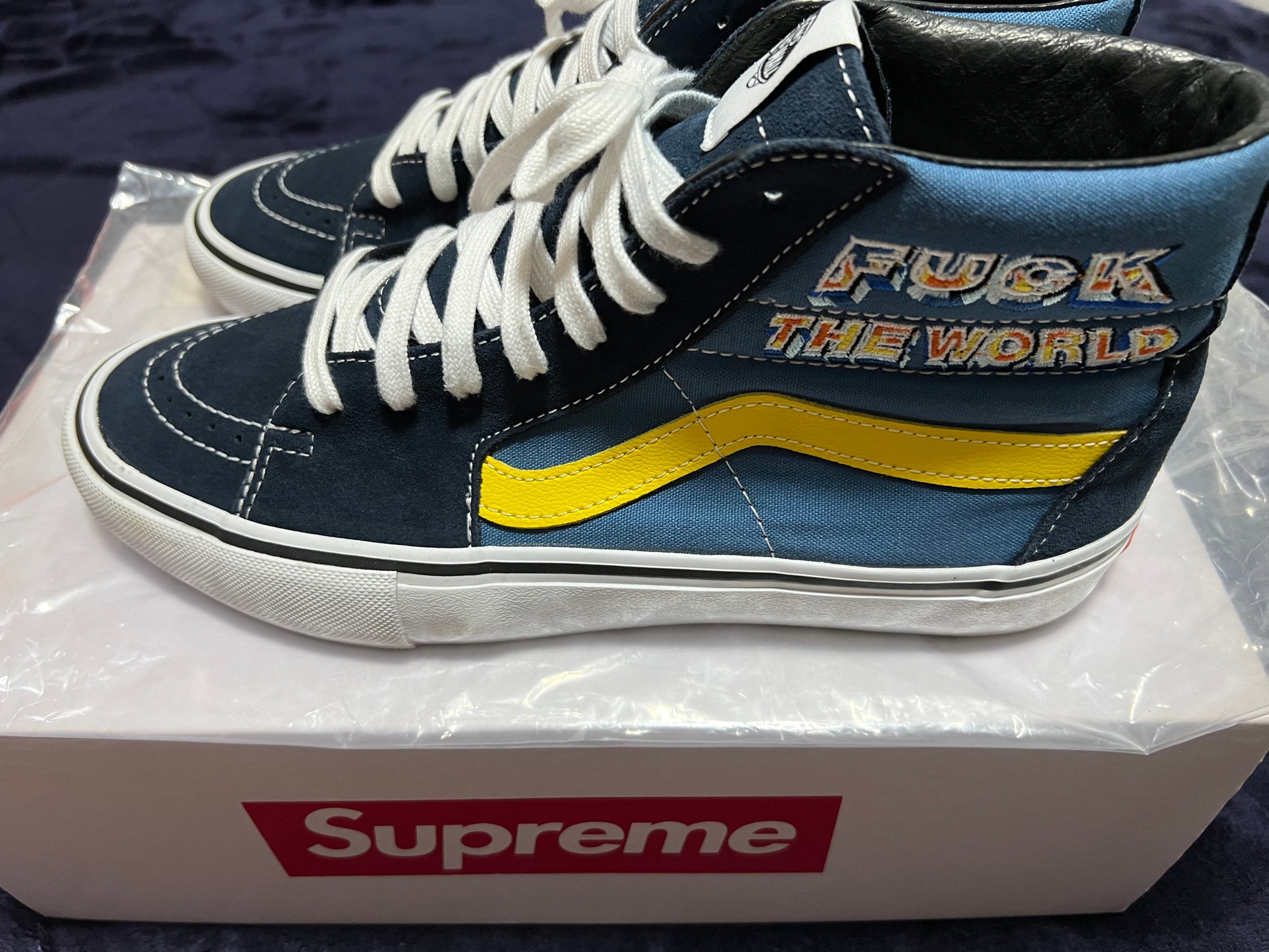 Supreme × Vans Fuck The World "Navy"