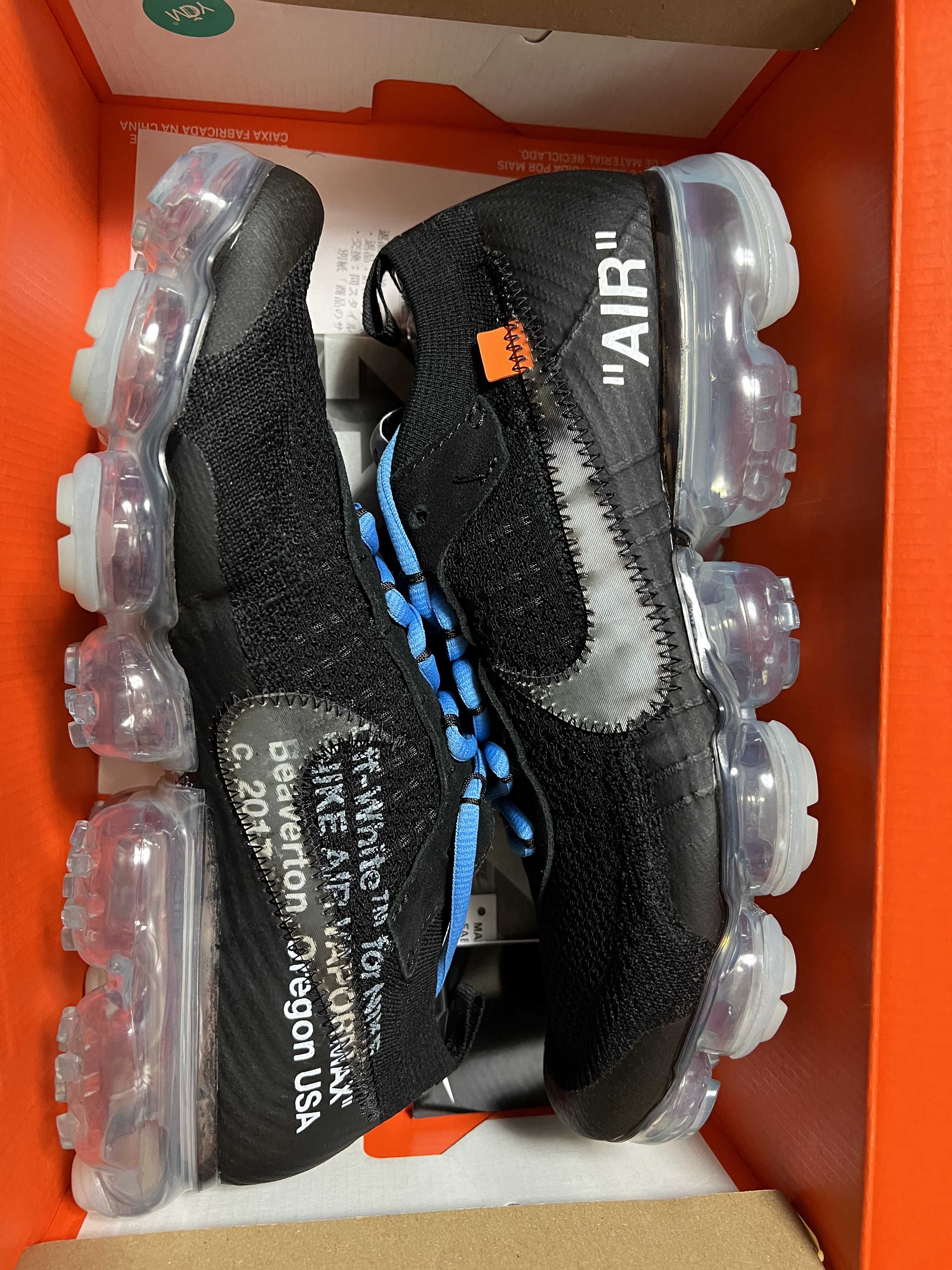 Off-White × Nike Air Vapormax "Black/Total Orange/Clear"