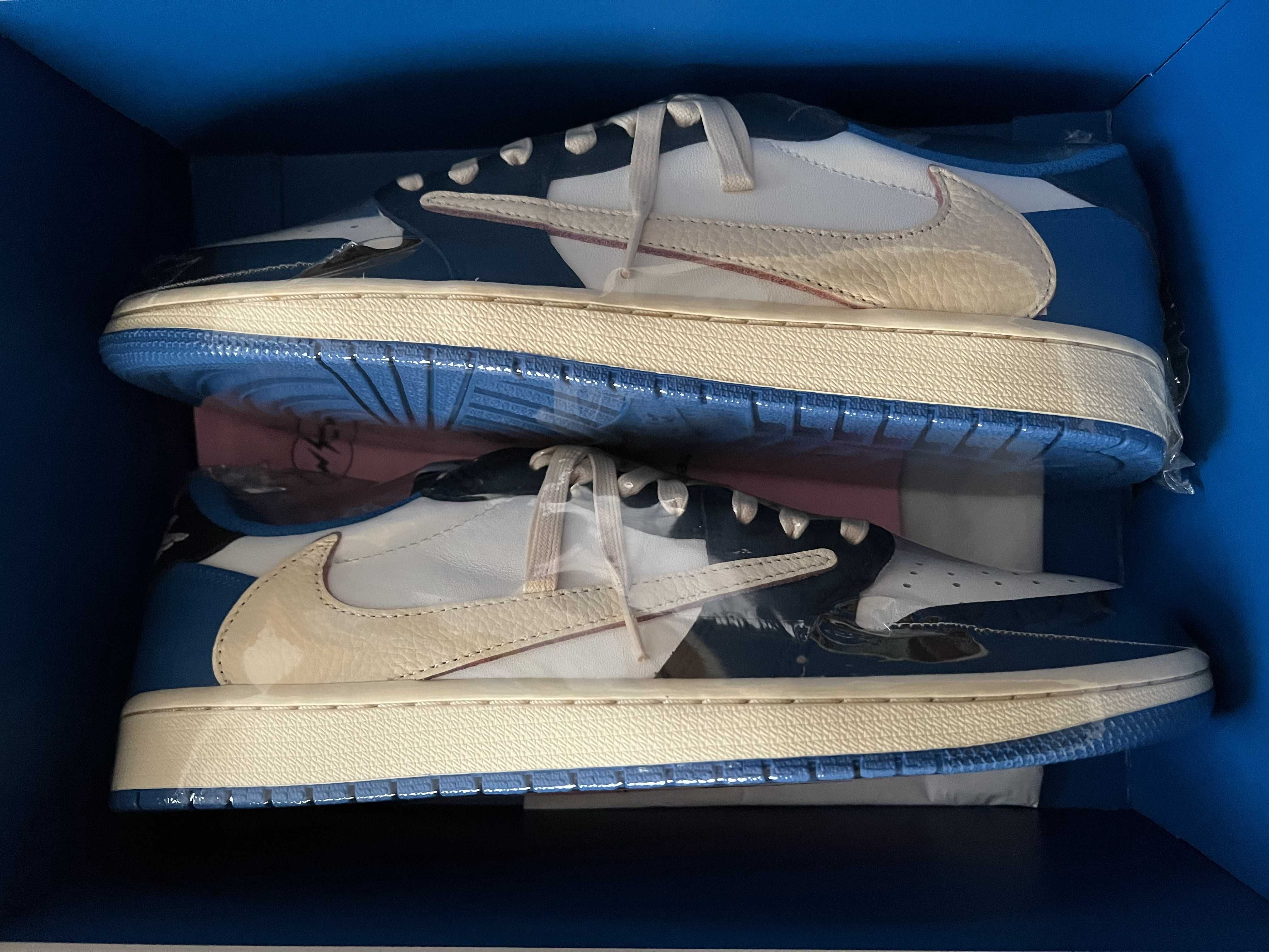 Travis Scott × fragment design × Nike Air Jordan 1 Low OG SP "Military Blue"