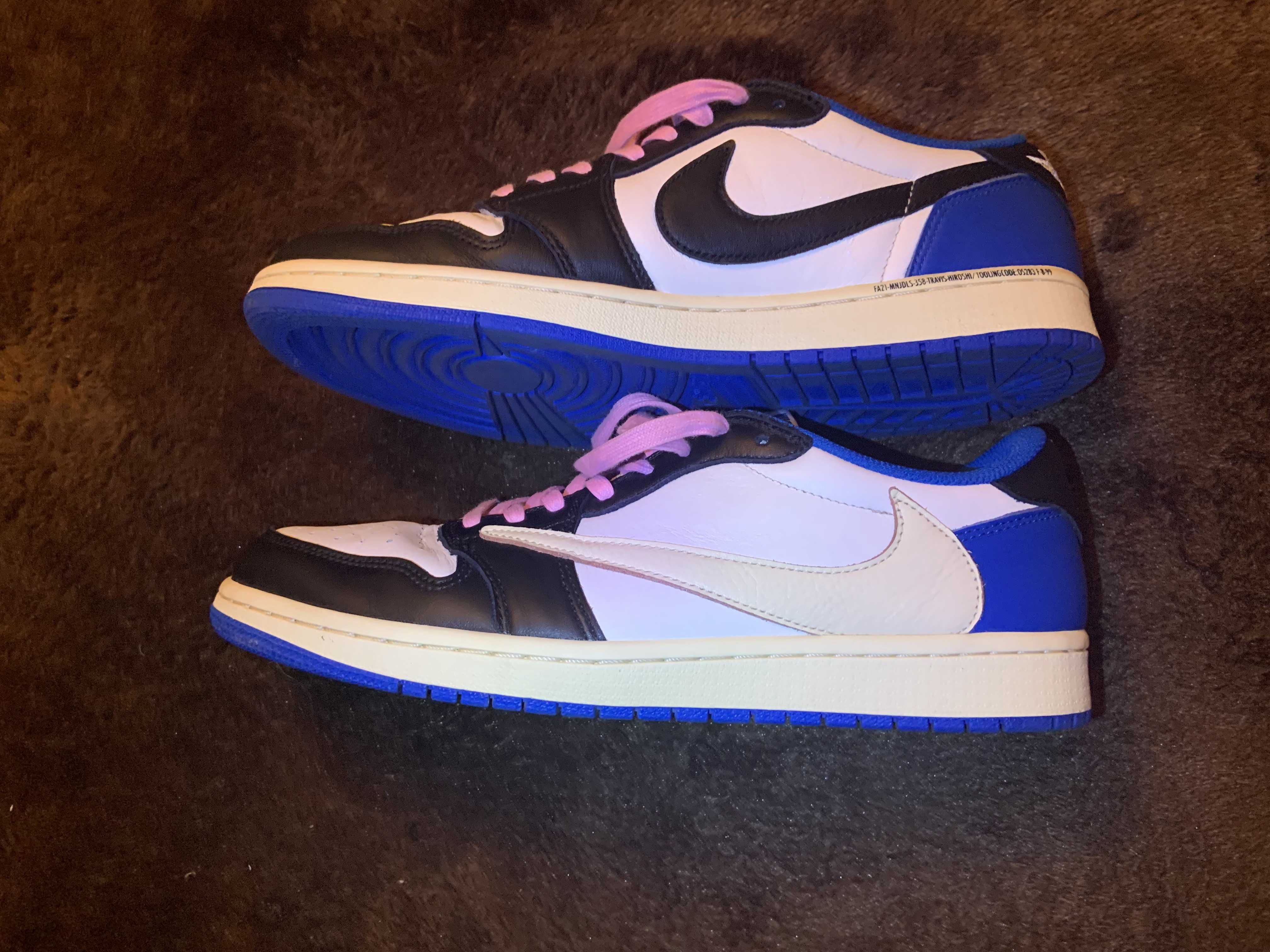 Travis Scott × fragment design × Nike Air Jordan 1 Low OG SP "Military Blue"
