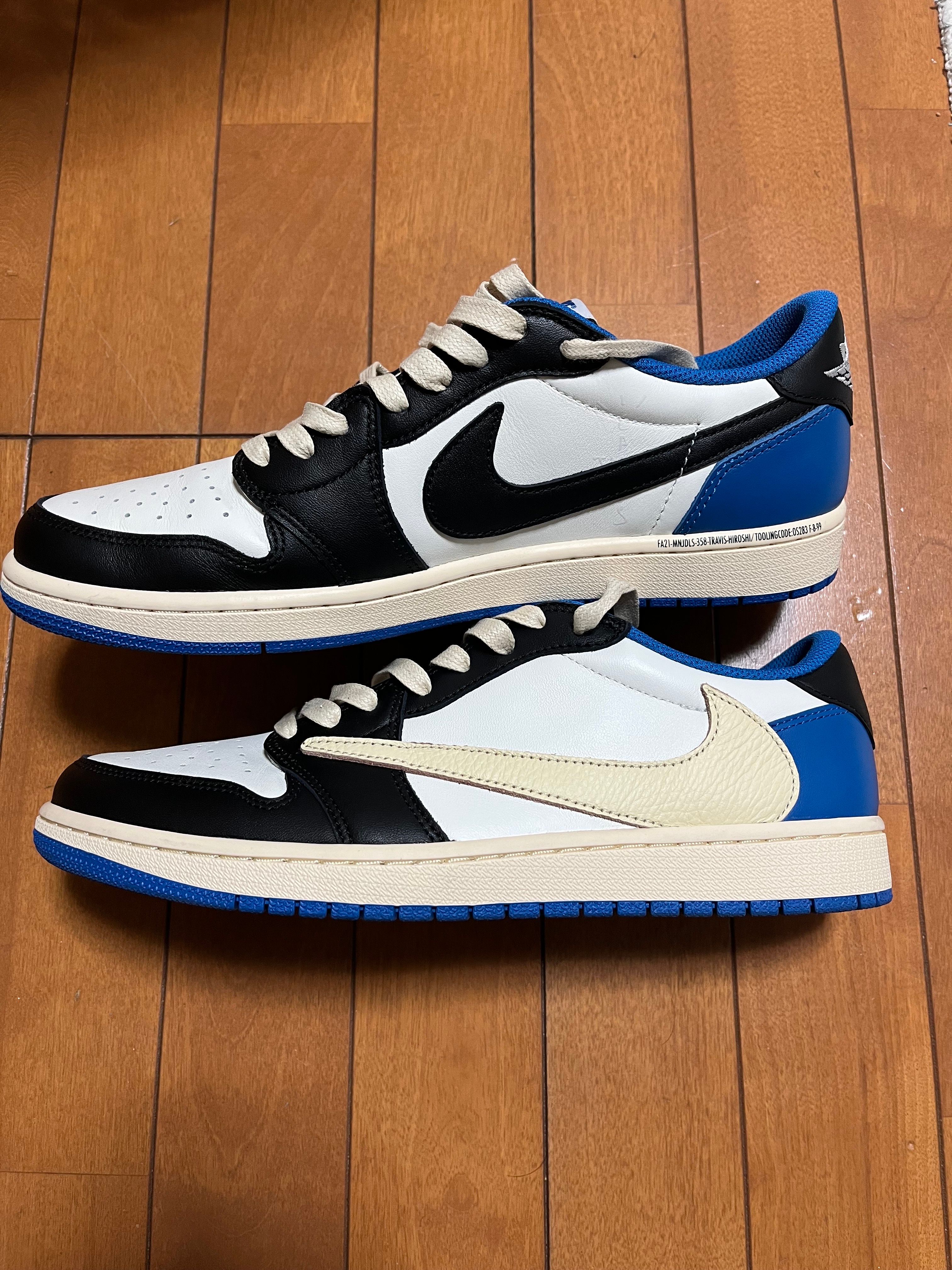 Travis Scott × fragment design × Nike Air Jordan 1 Low OG SP "Military Blue"