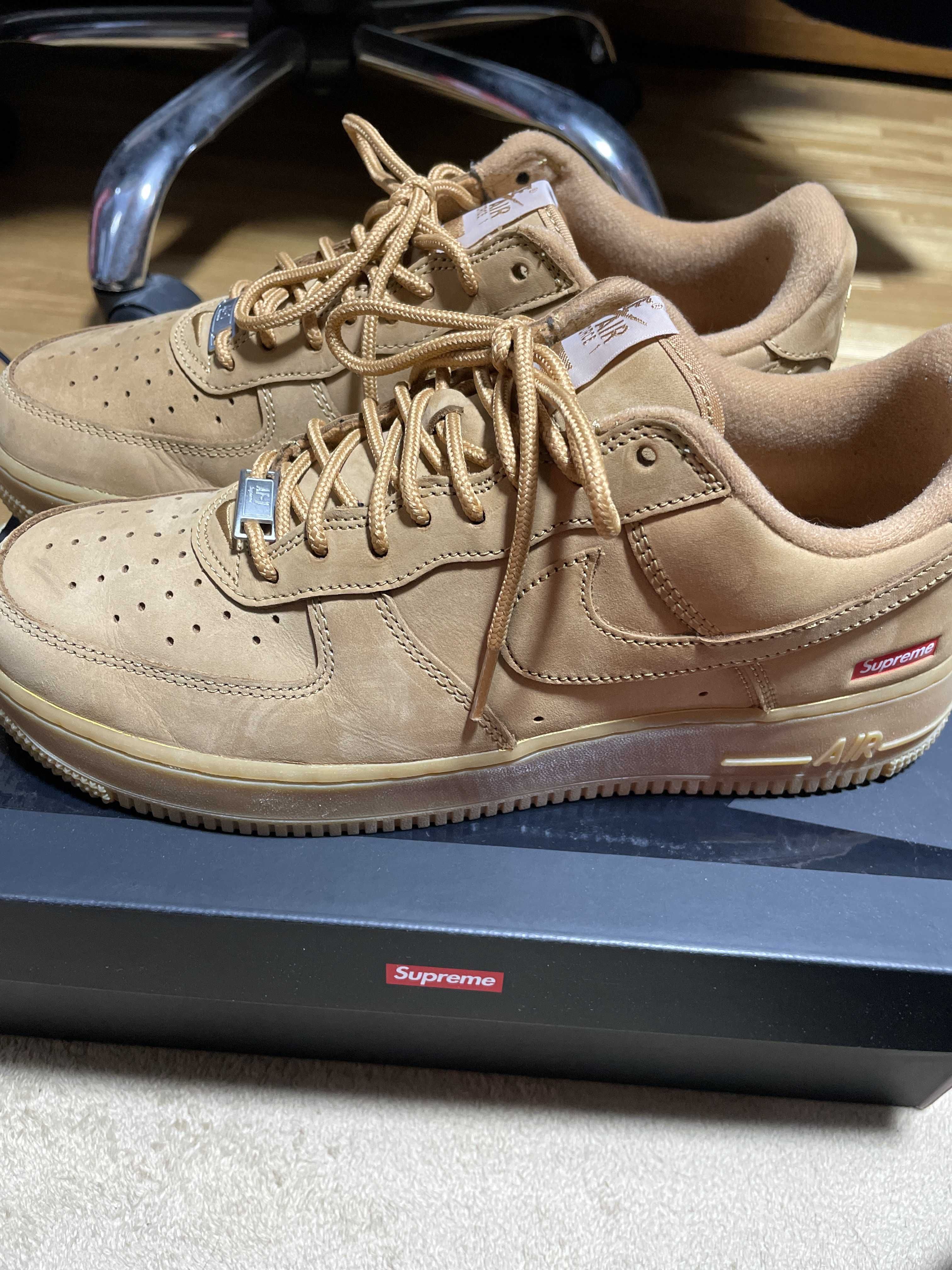 Supreme × Nike Air Force 1 Low "Flax/Wheat"