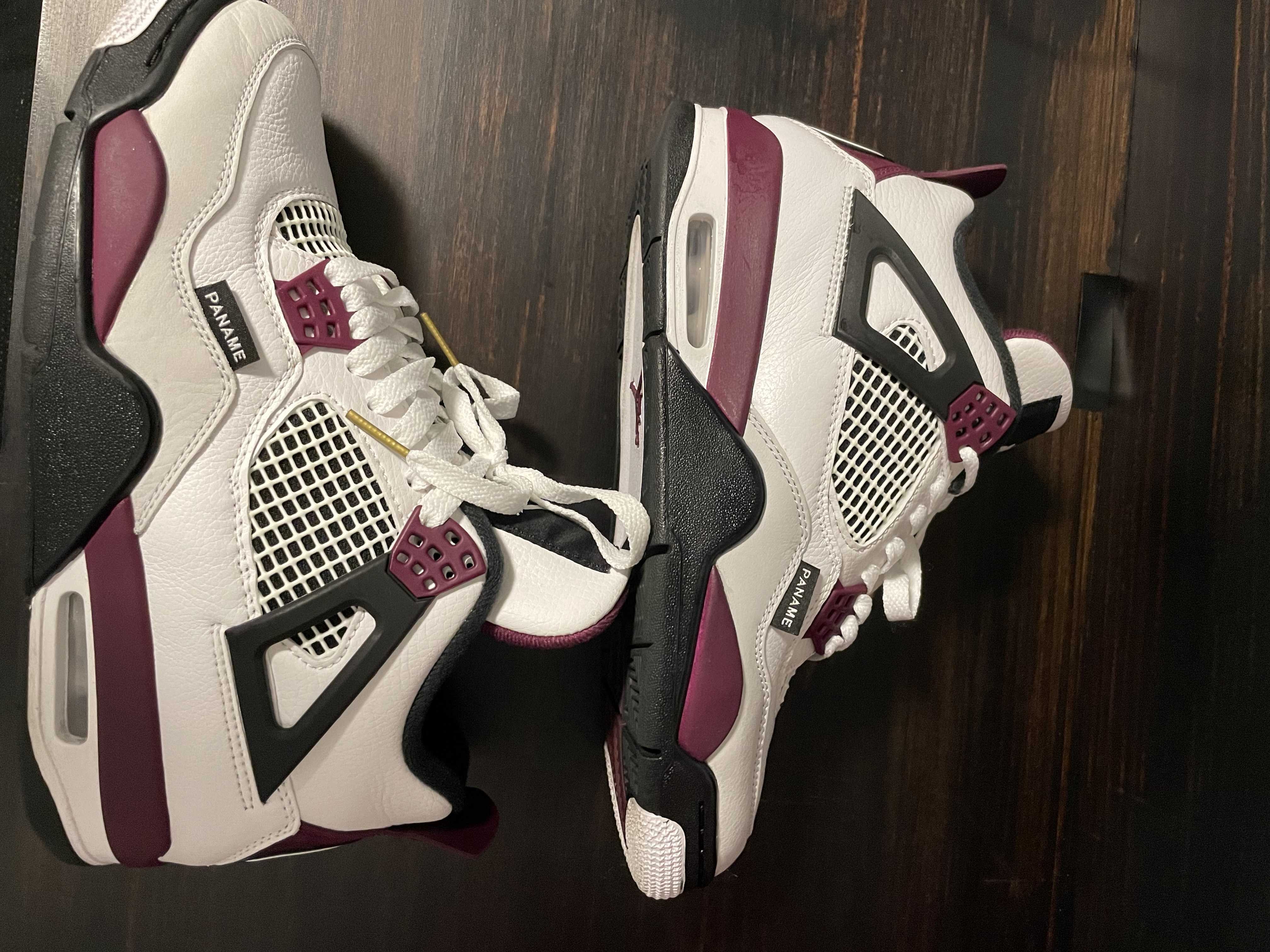 Paris Saint Germain ×Nike Air Jordan 4 Retro "White/Bordeaux/Neutral Gray"