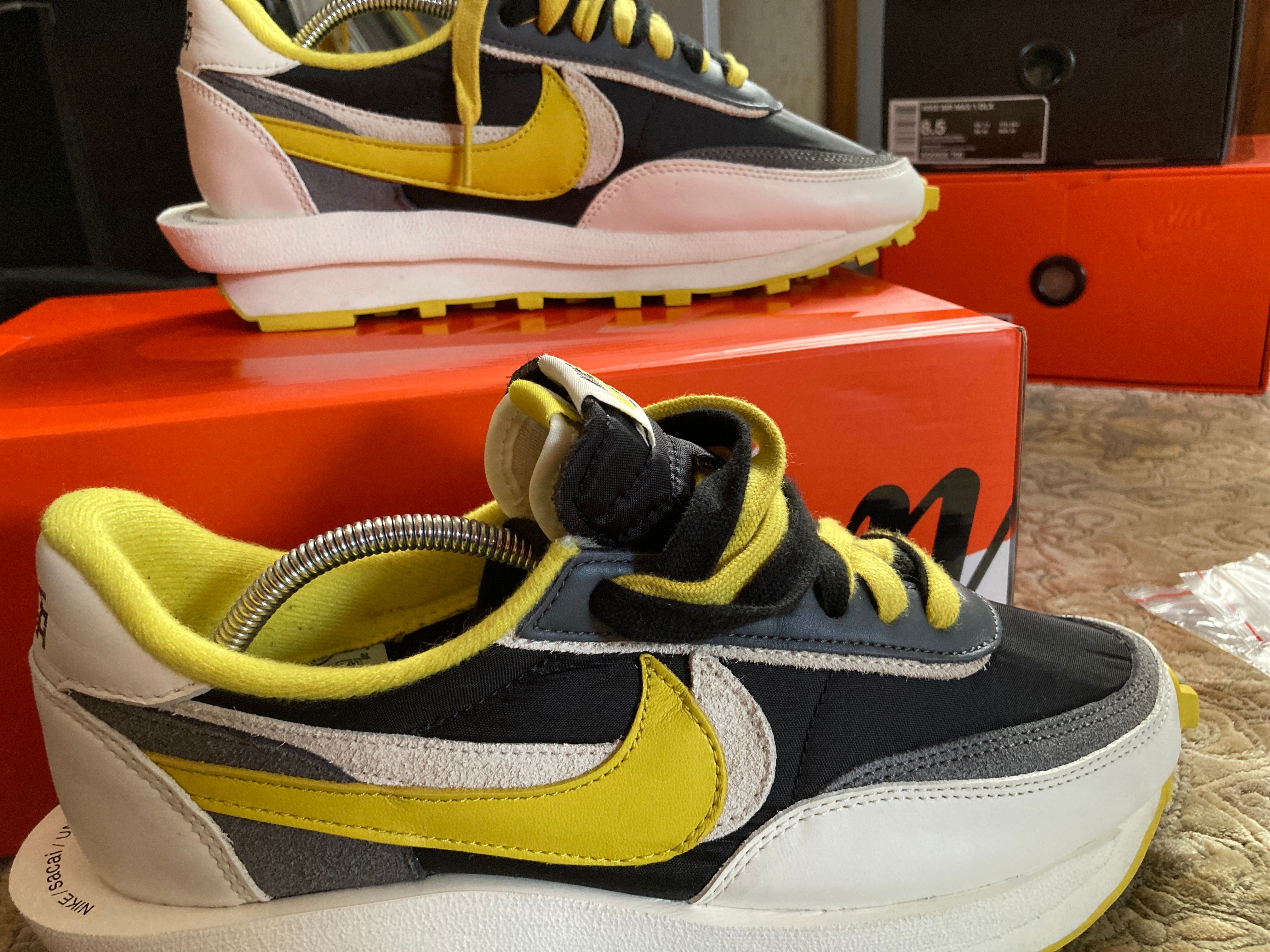UNDERCOVER × sacai × Nike LD Waffle "Black/Sail-Dark Grey-Bright Citron"