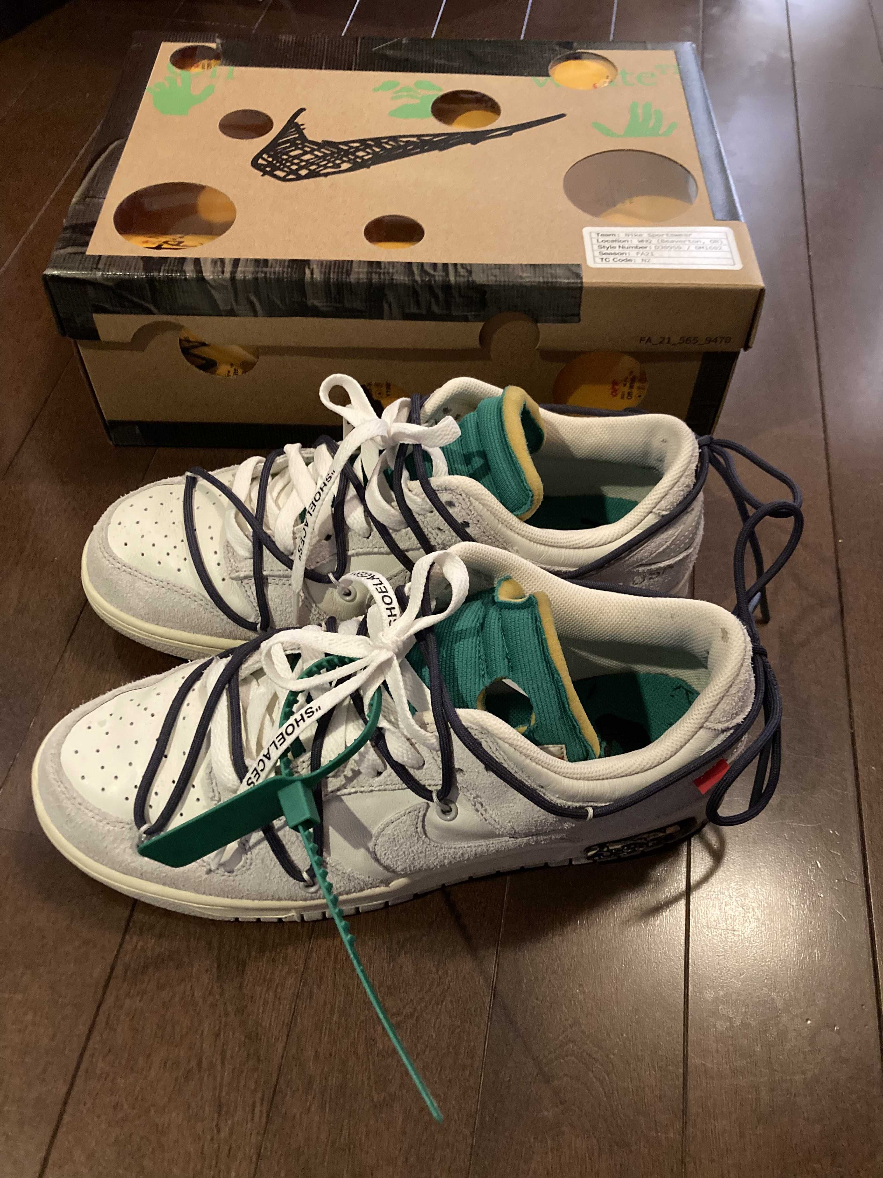 Off-White × Nike Dunk Low "Sail/Neutral Grey/Gridiron"