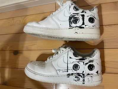 Supreme × COMME des GARCONS SHIRT × Nike Air Force 1 Low "White"
