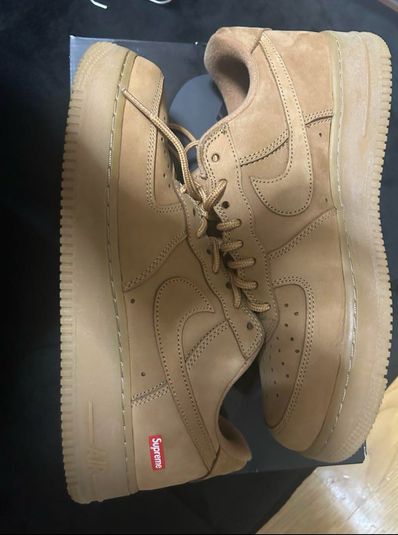 Supreme × Nike Air Force 1 Low "Flax/Wheat"