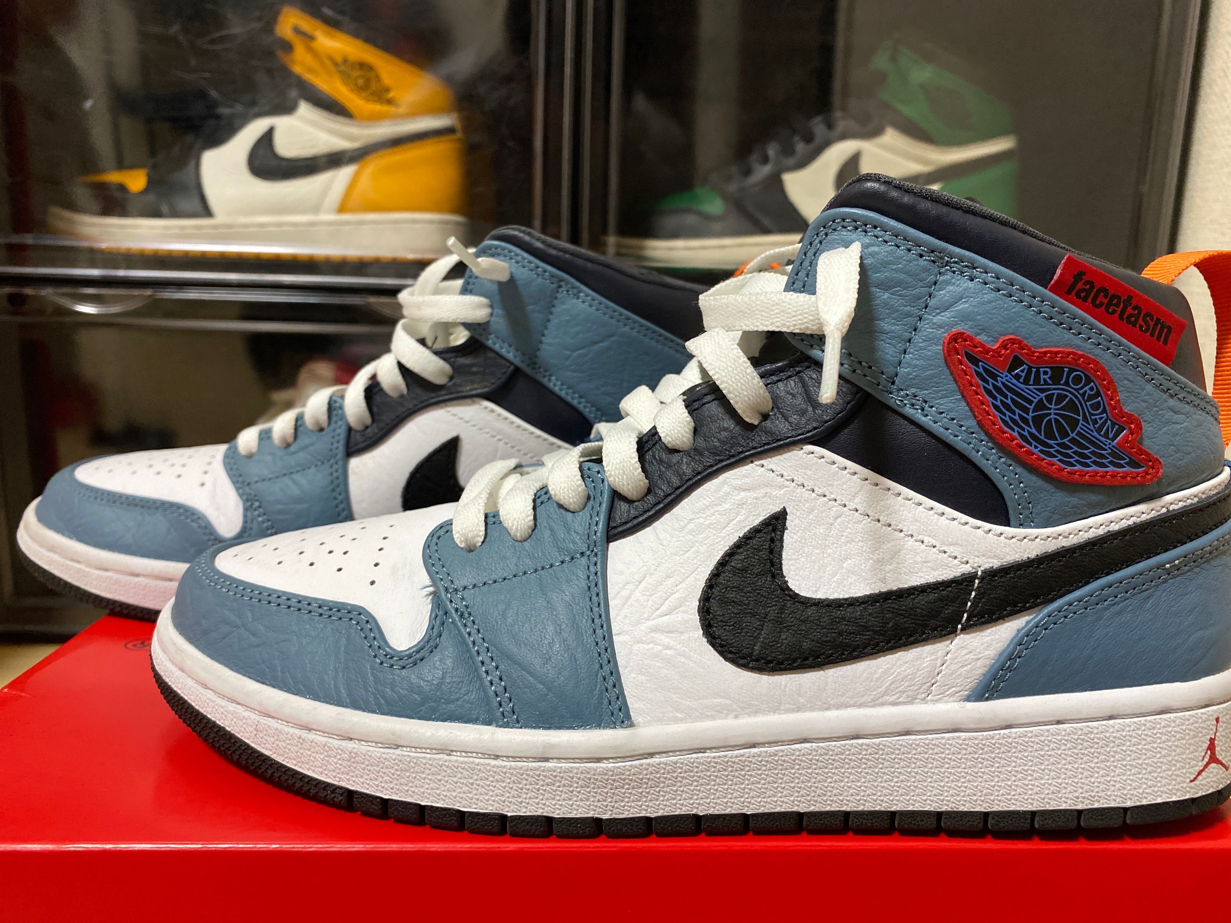 FACETASM × Nike Air Jordan 1 Mid "White/Navy"