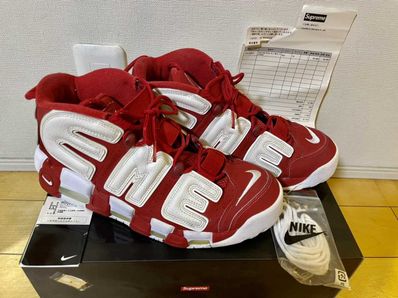Supreme × Nike Air More Uptempo "White/Red"
