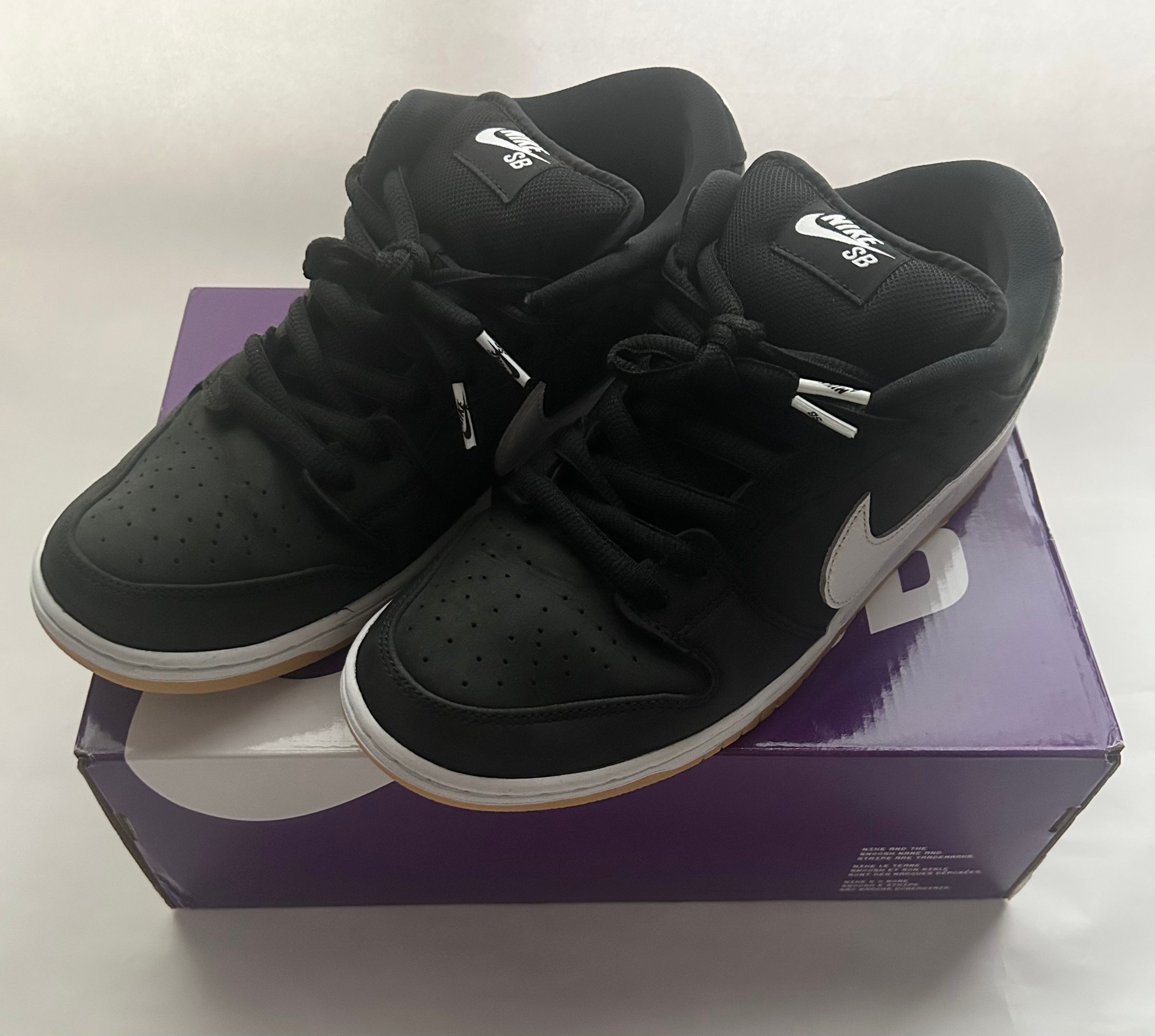 Nike SB Dunk Low Pro "Black/WhiteBlack-Gum Light Brown"