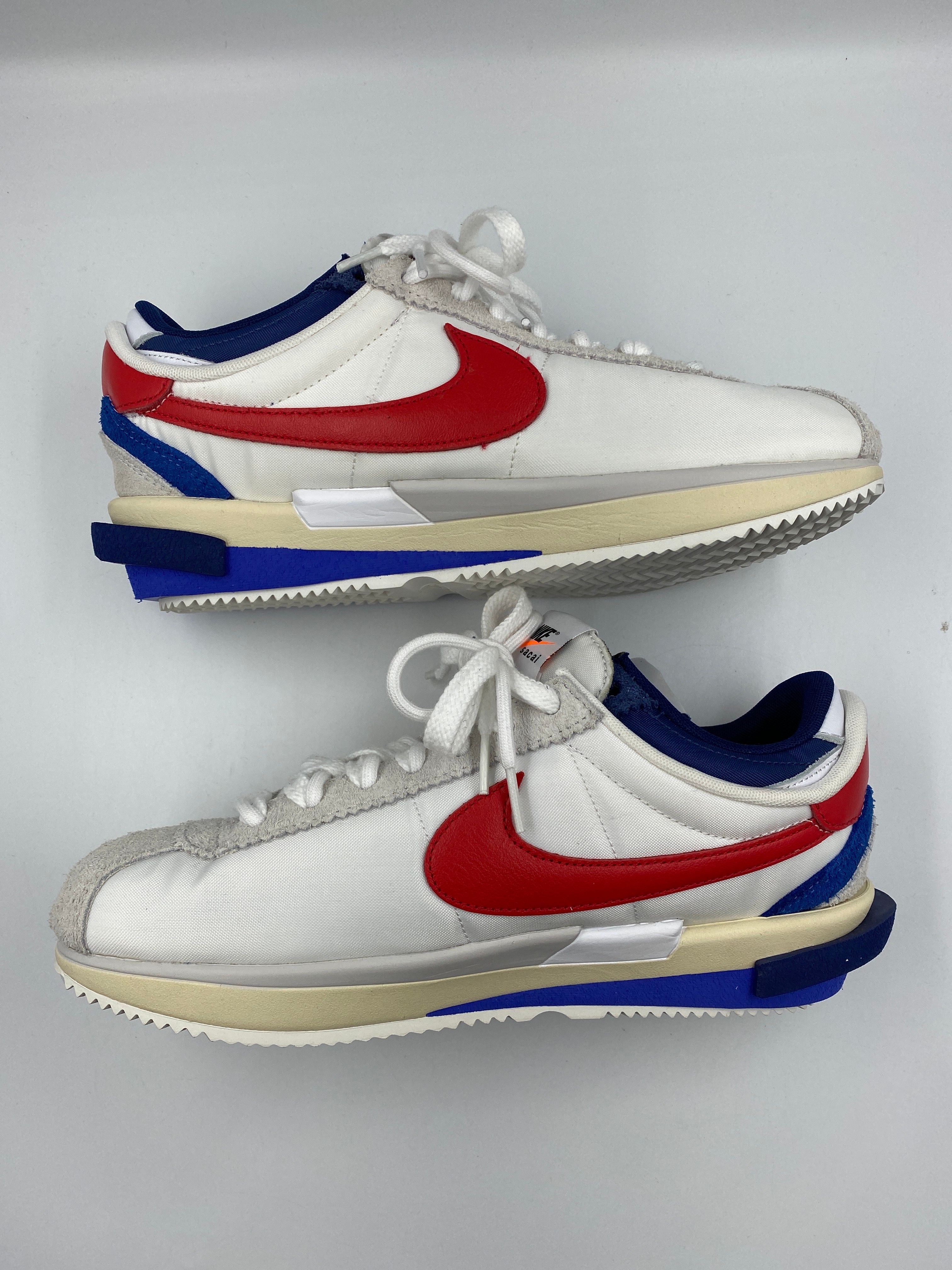 sacai × Nike Zoom Cortez "White and University Red"