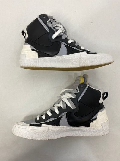 sacai × NIKE BLAZER MID "BLACK/WOLF GREY/WHITE"