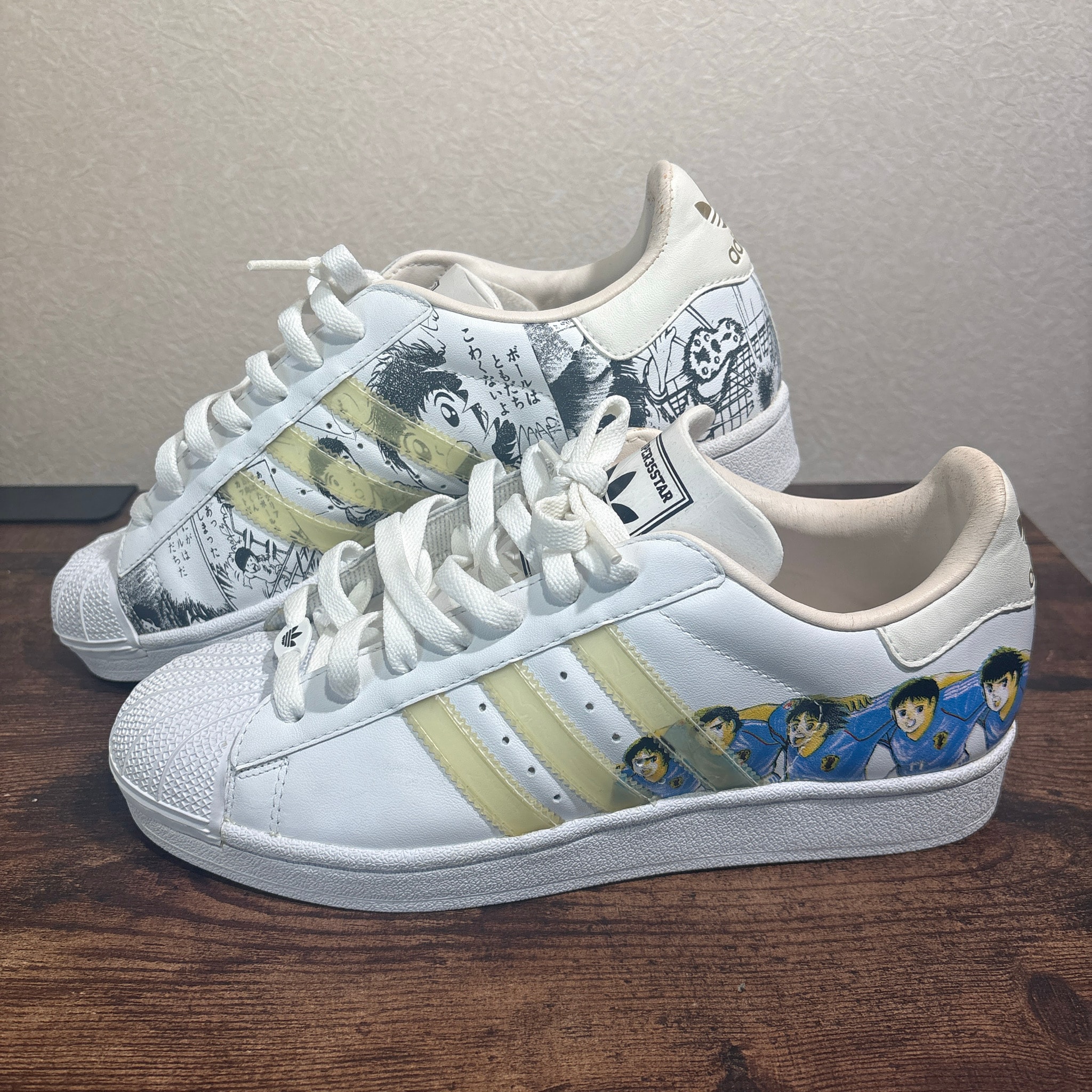 Captain Tsubasa × adidas Superstar "White/White/True Blue"