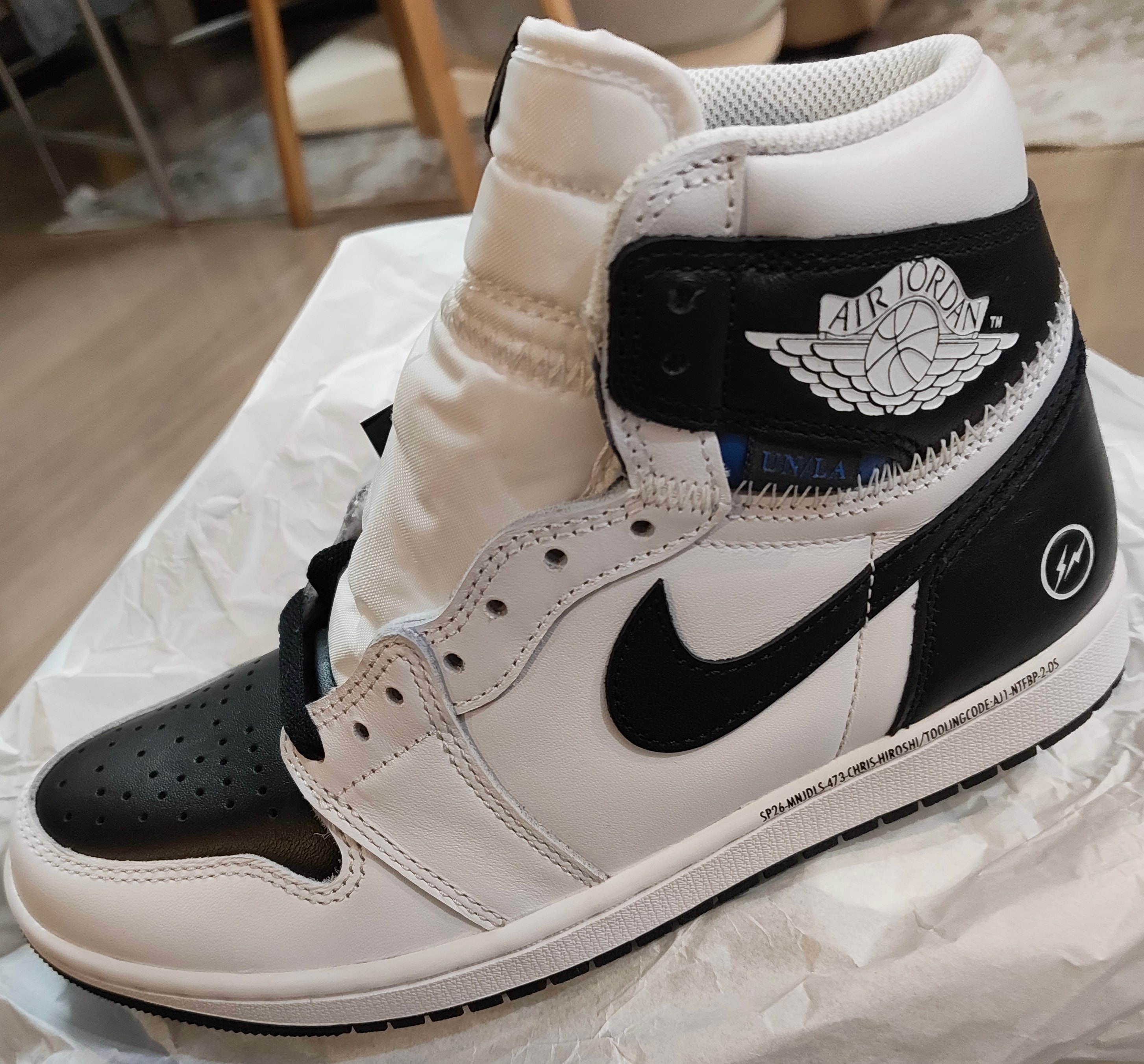 fragment design × UNION × Nike Air Jordan 1 Retro High OG "Black/White"