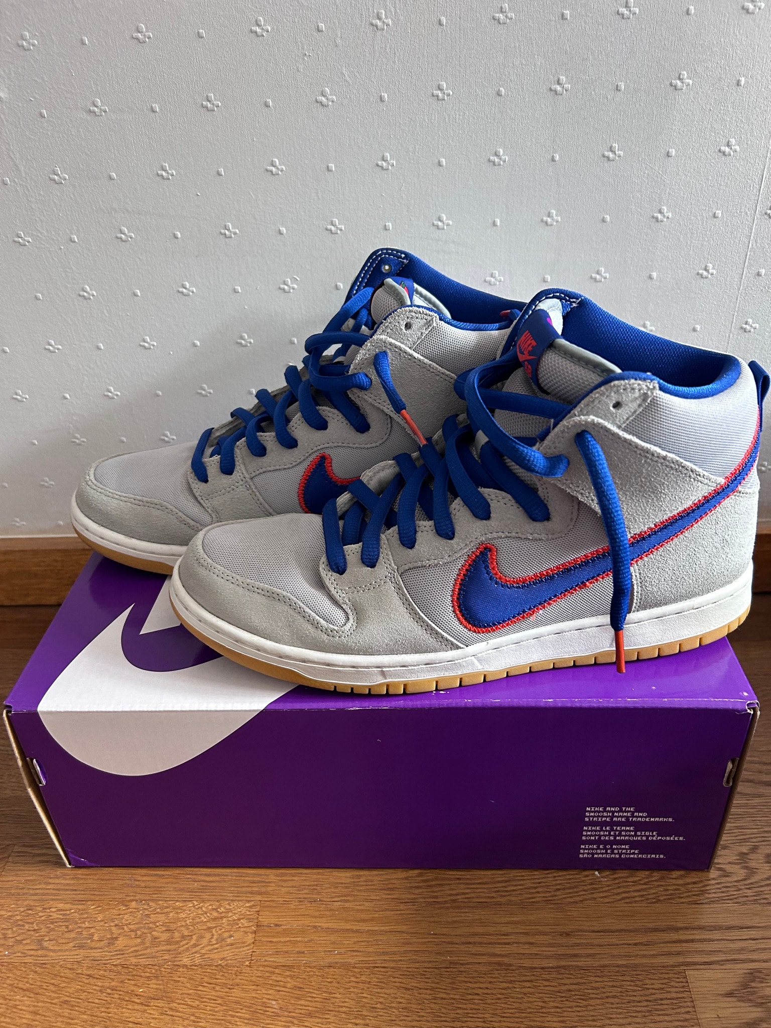 Nike SB Dunk High "Rush Blue and Team Orange/New York Mets"