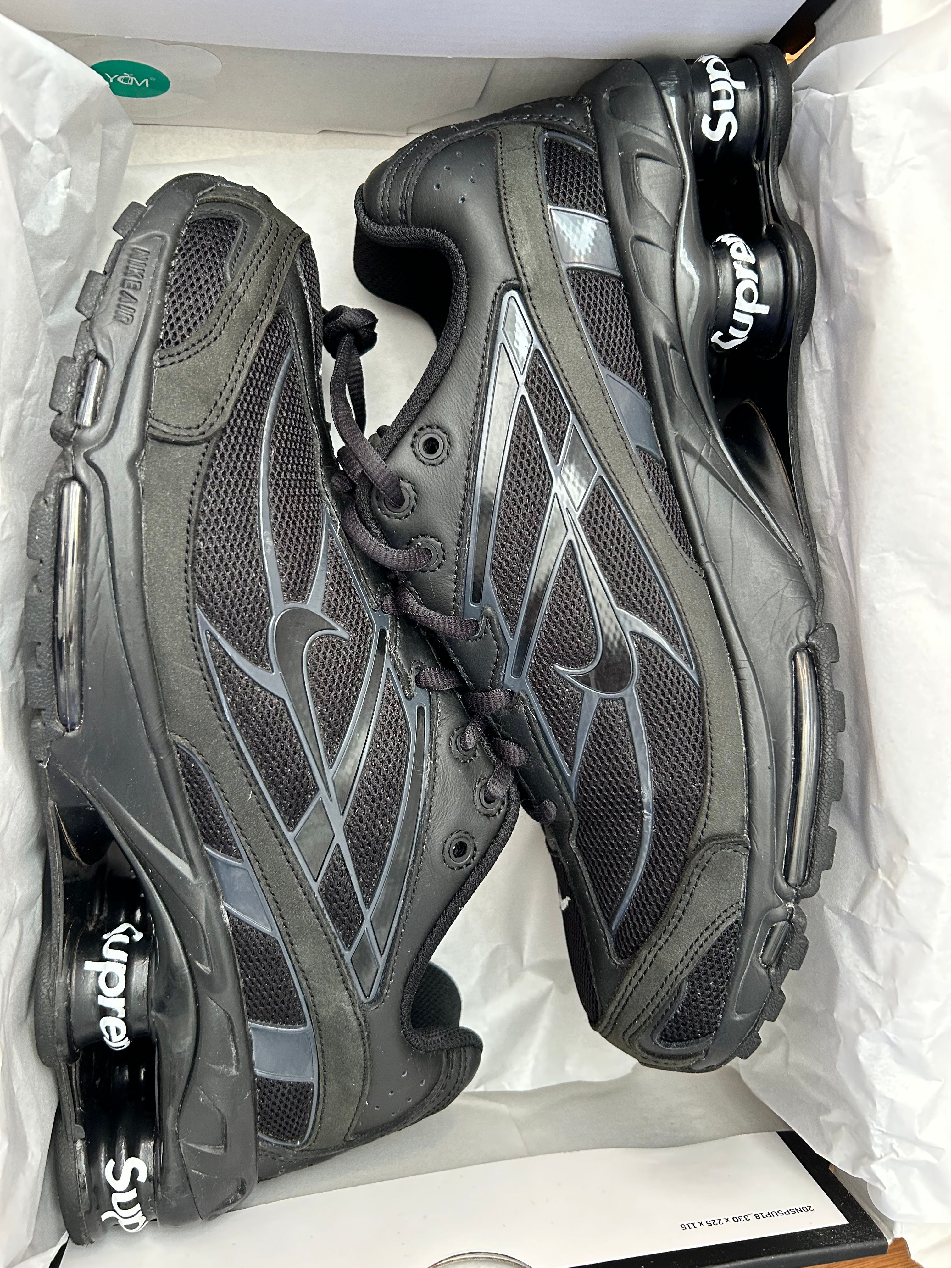 Supreme × Nike Shox Ride 2 "Black/Black-White"