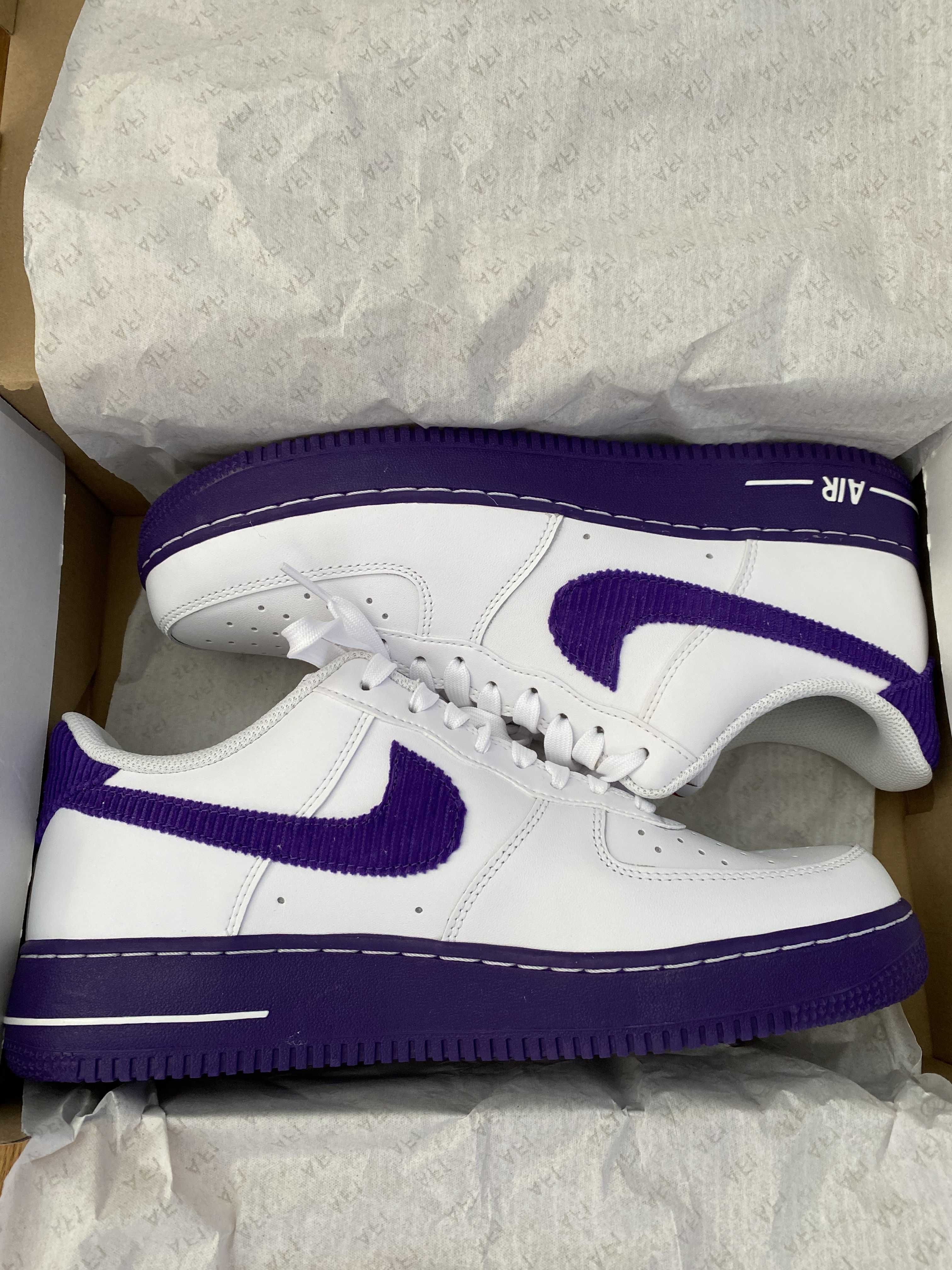 Nike Air Force 1 Low '07 EMB "White and Court Purple"
