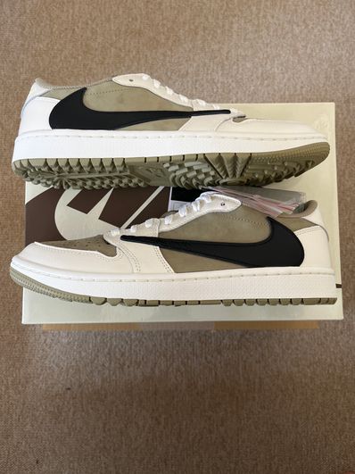Travis Scott × Nike Air Jordan 1 Low Golf NRG "Neutral Olive"