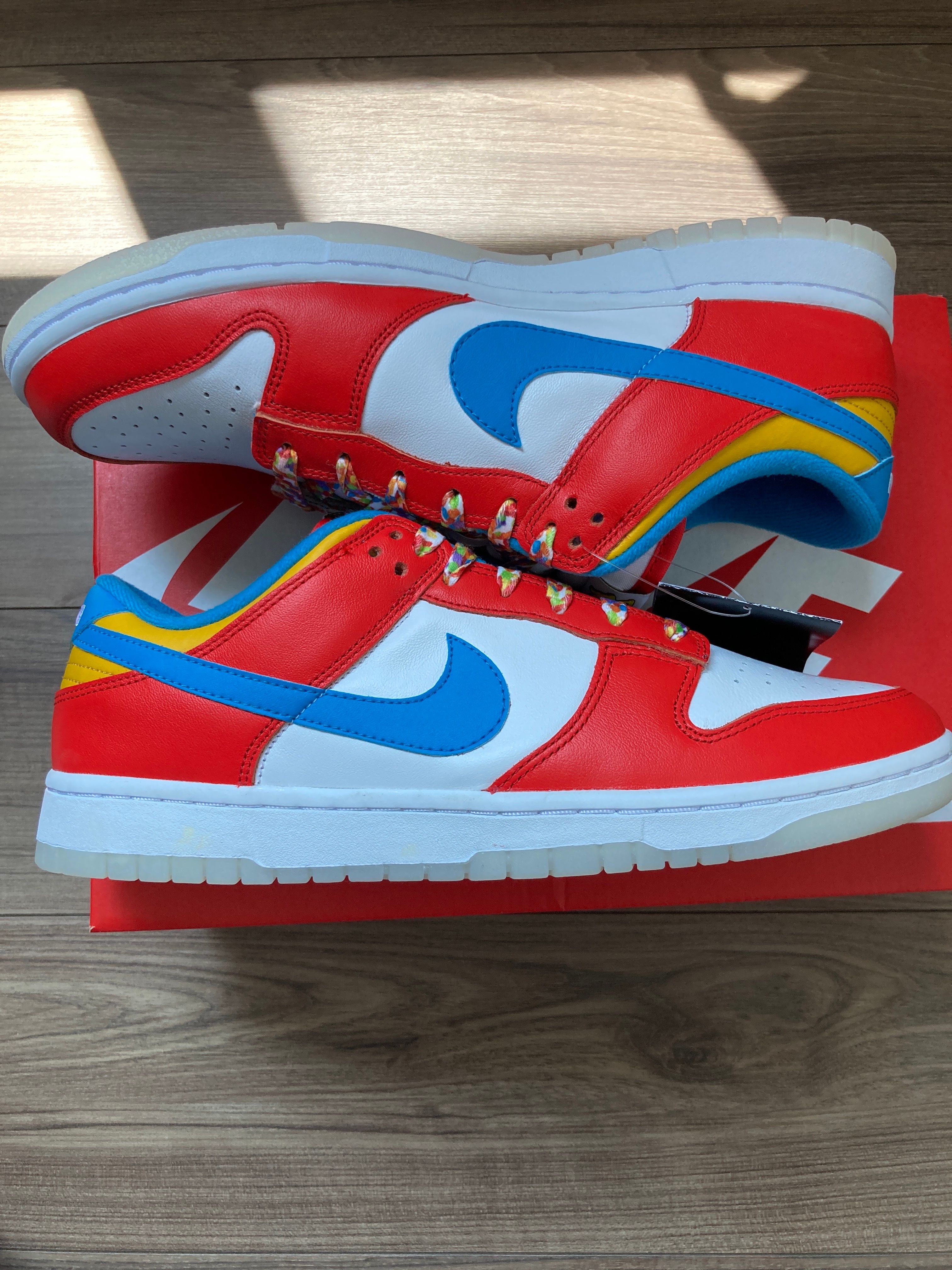 FRUiTY PEBBLESTM × Nike Dunk Low QS "Habanero Red/Dark Sulfur/Laser Blue"