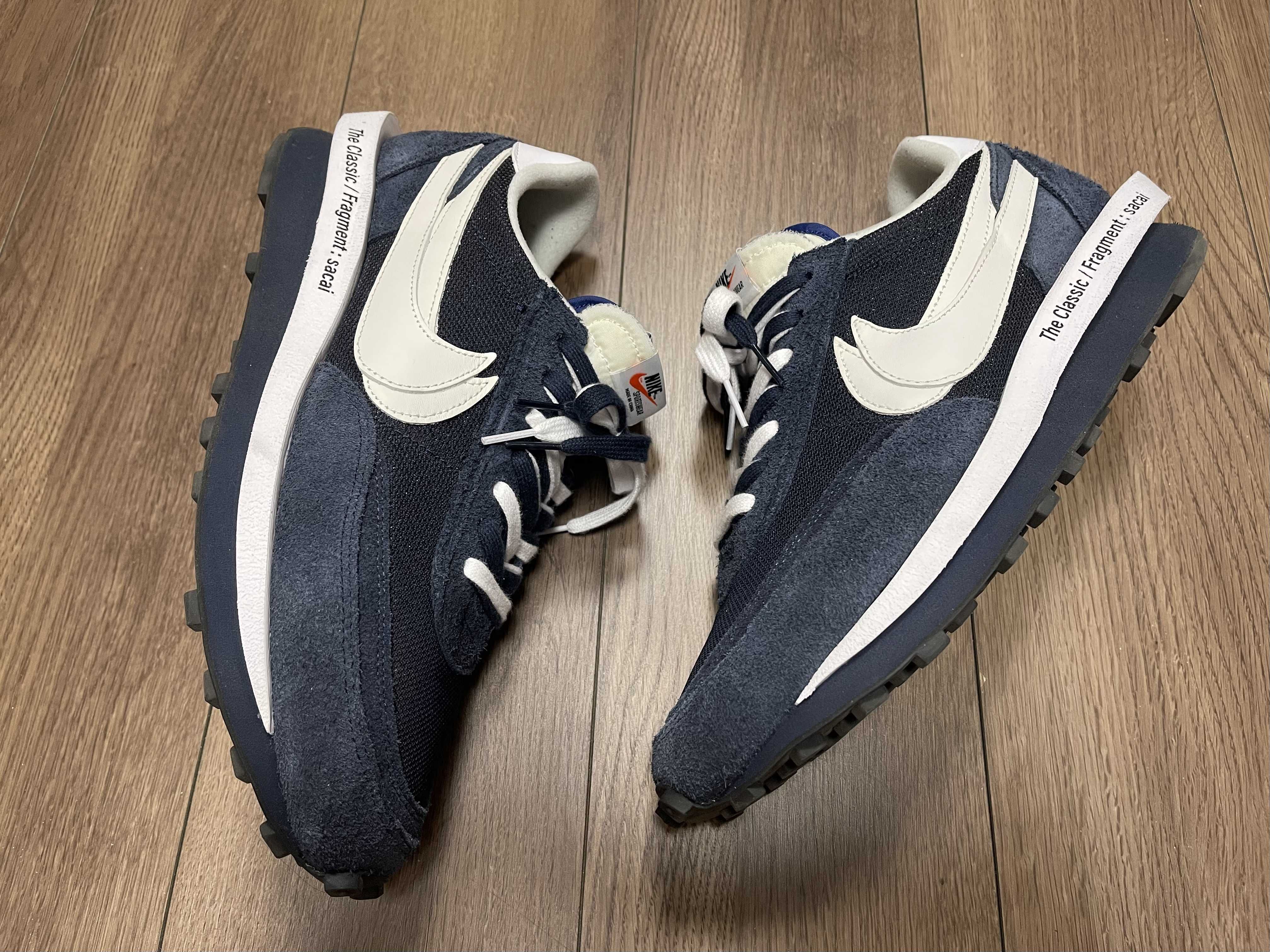 Fragment × sacai × Nike LD Waffle "Blackended Blue"