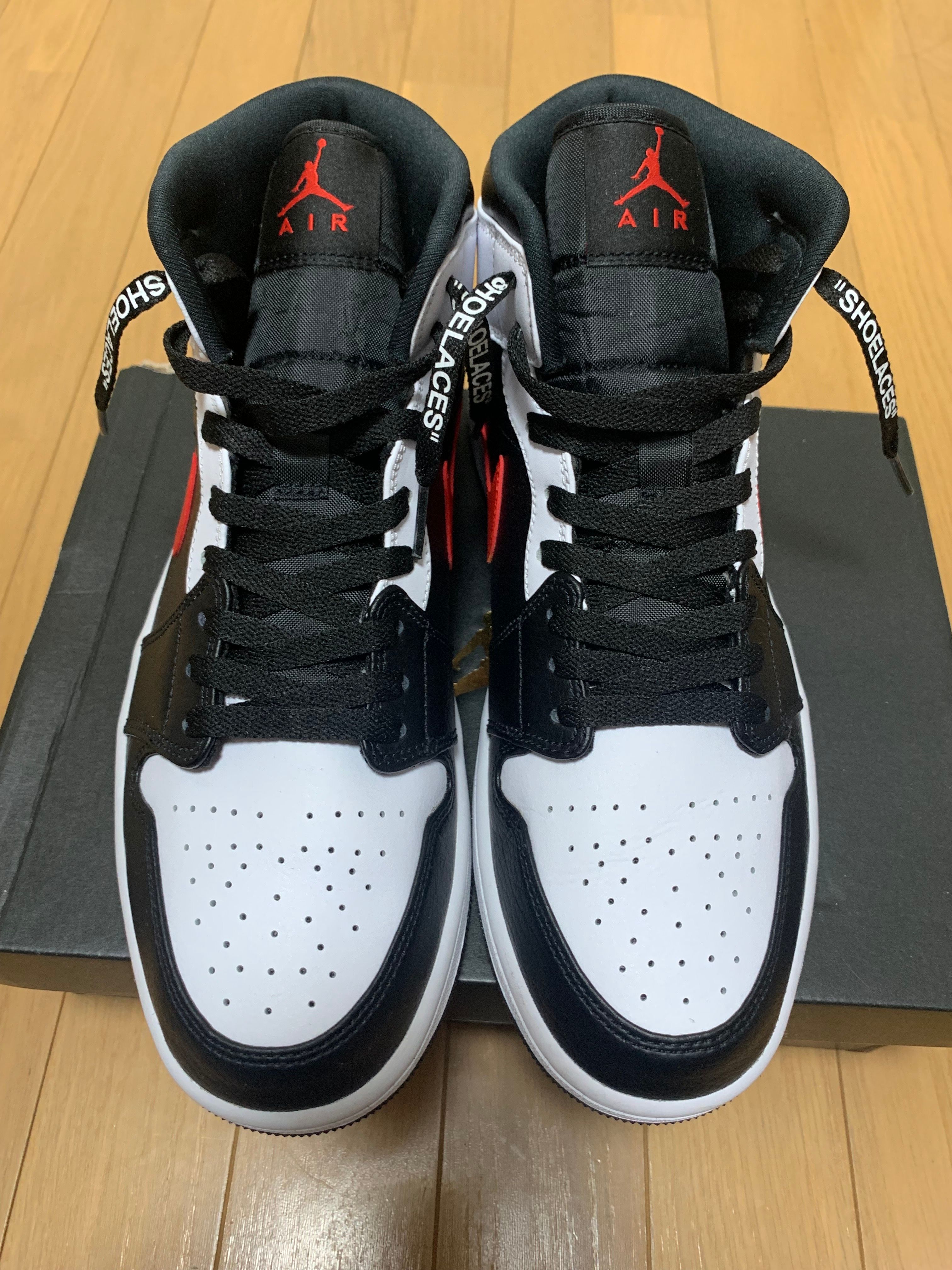 NIKE AIR JORDAN 1 MID "BLACK/CHILE RED/WHITE"